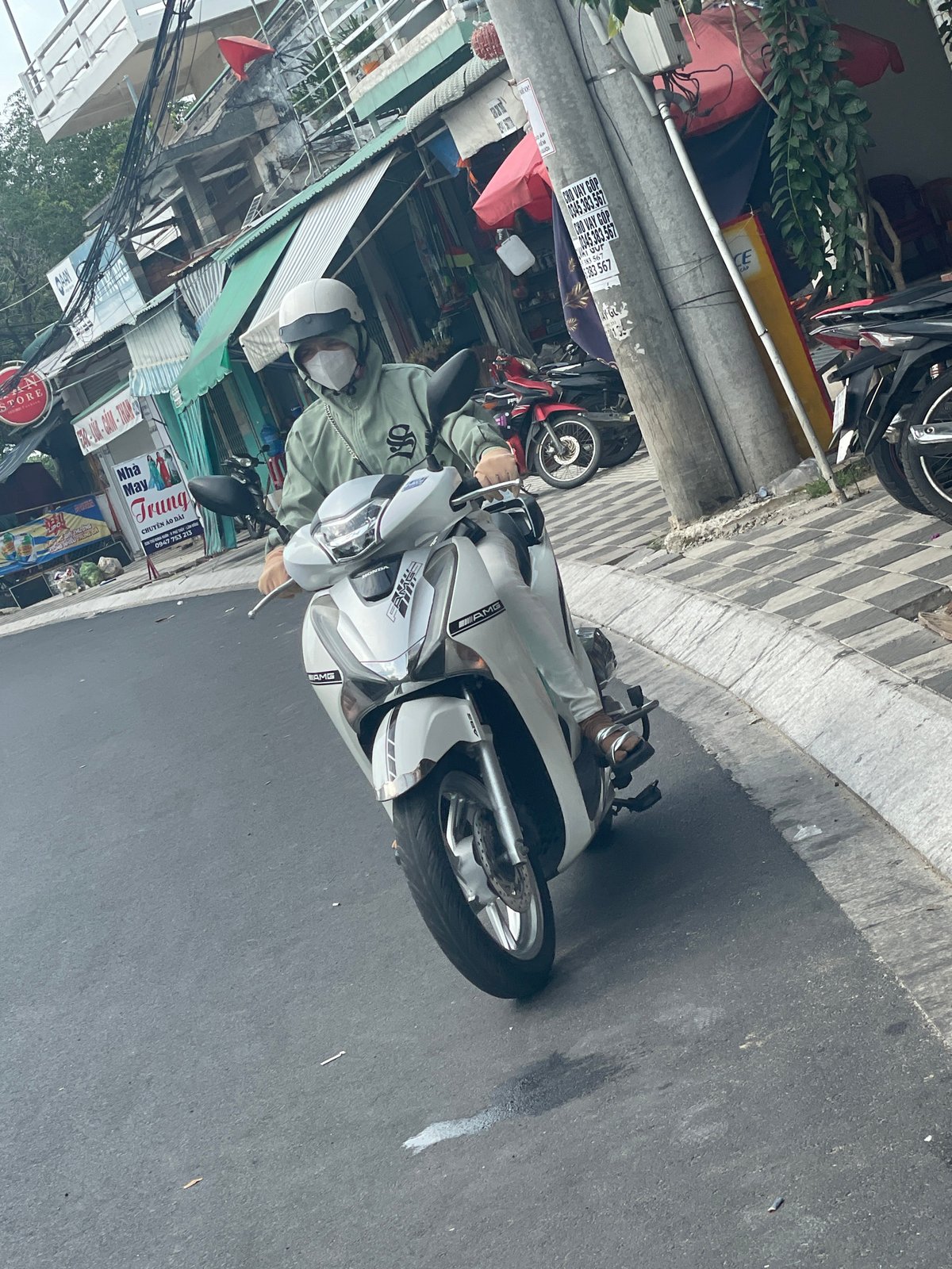 Morning traffic and street scenes in Phu Thuy Ward, Vietnam