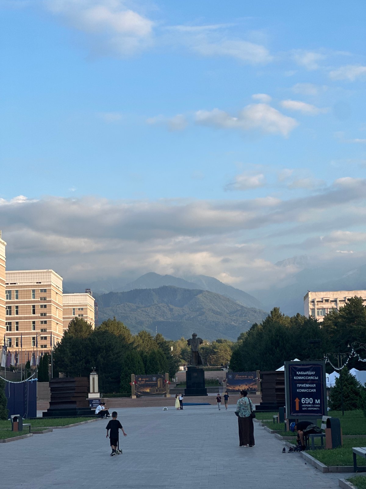 Landmarks and street scenes across central Almaty