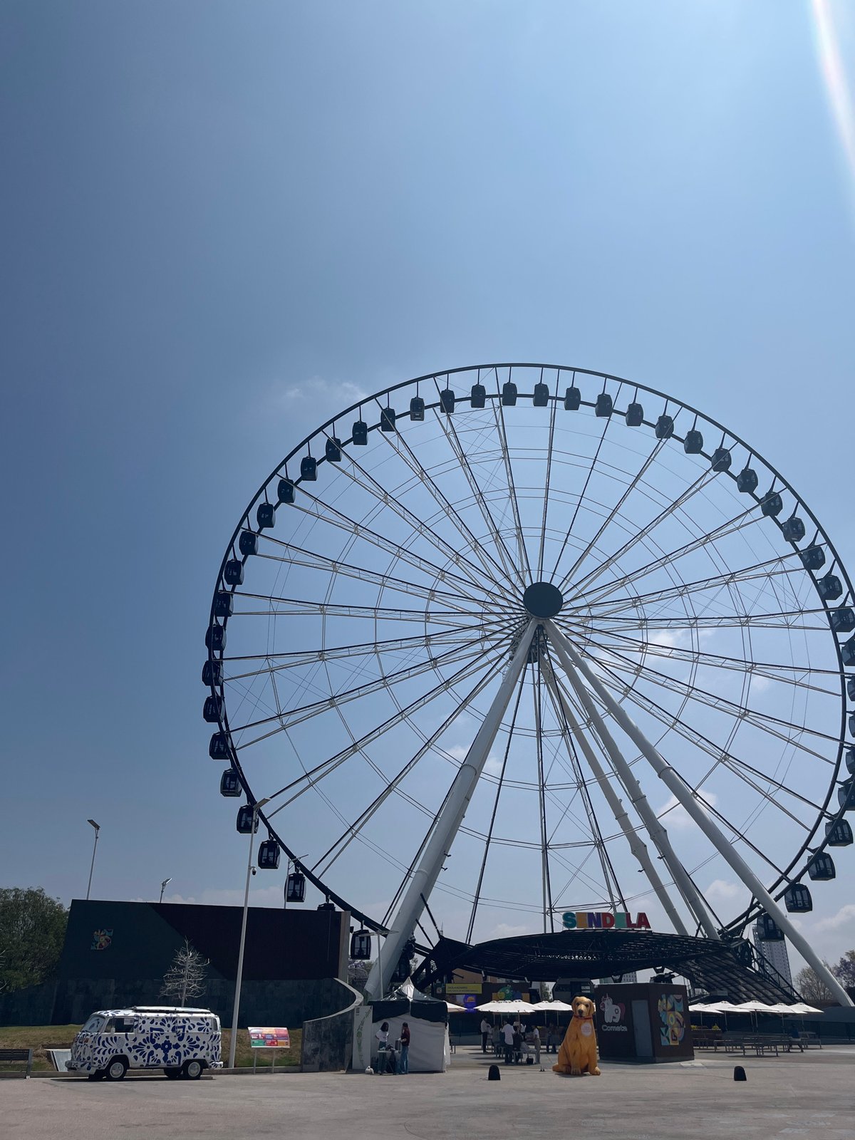Ferris wheel spotted in Puebla, Mexico street scene
