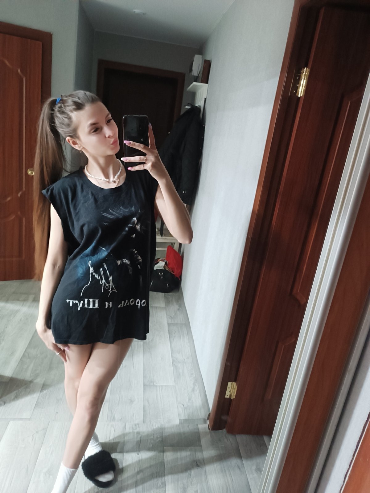 Woman Takes Extended Selfie Session in Russian Apartment
