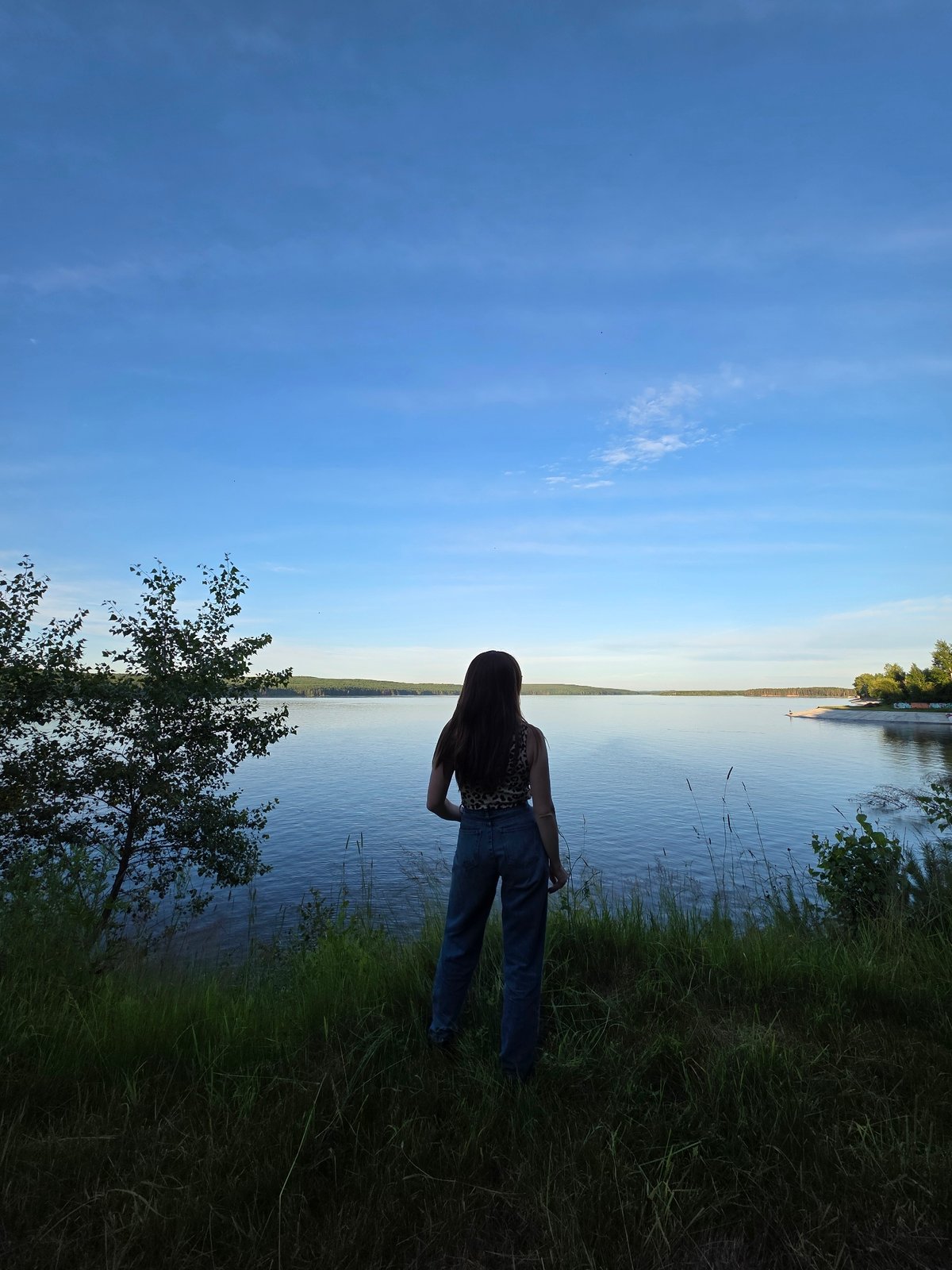 Lazy summer afternoon on the Kama River in Chaikovsky