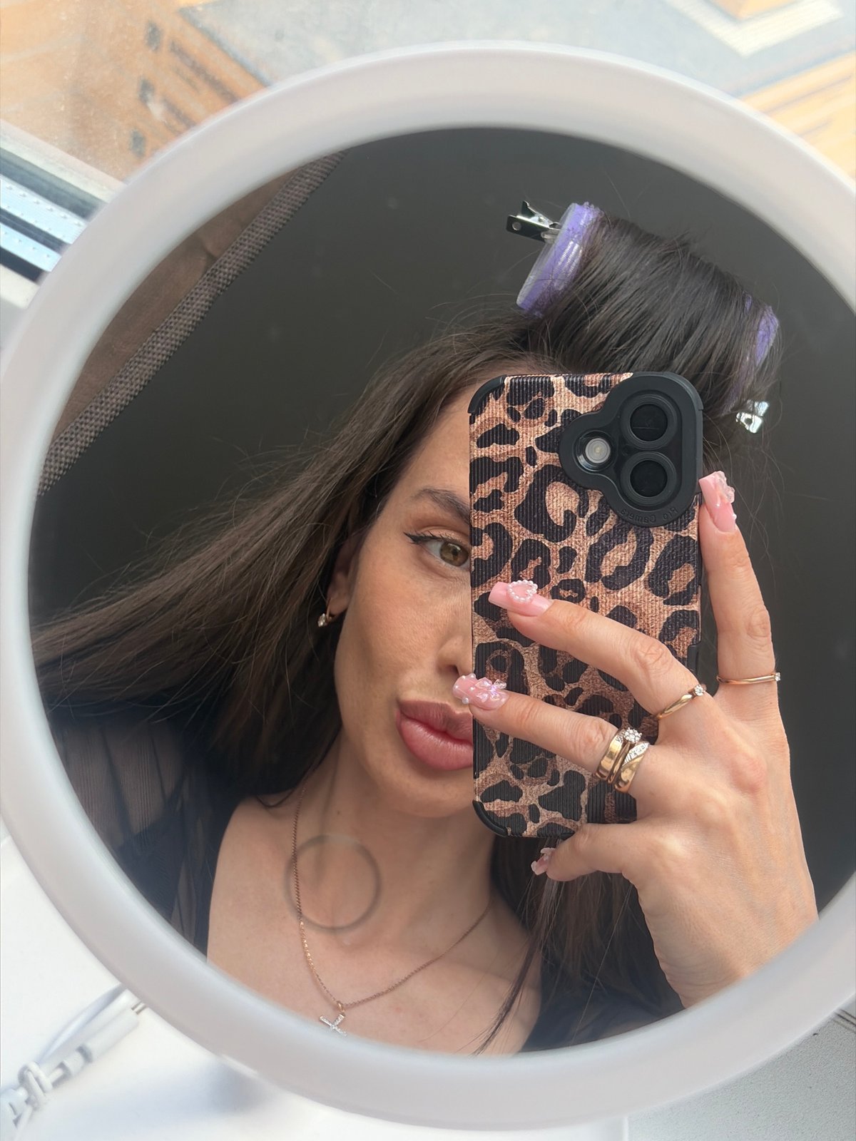 Woman's morning beauty routine documented in Saint Petersburg residence