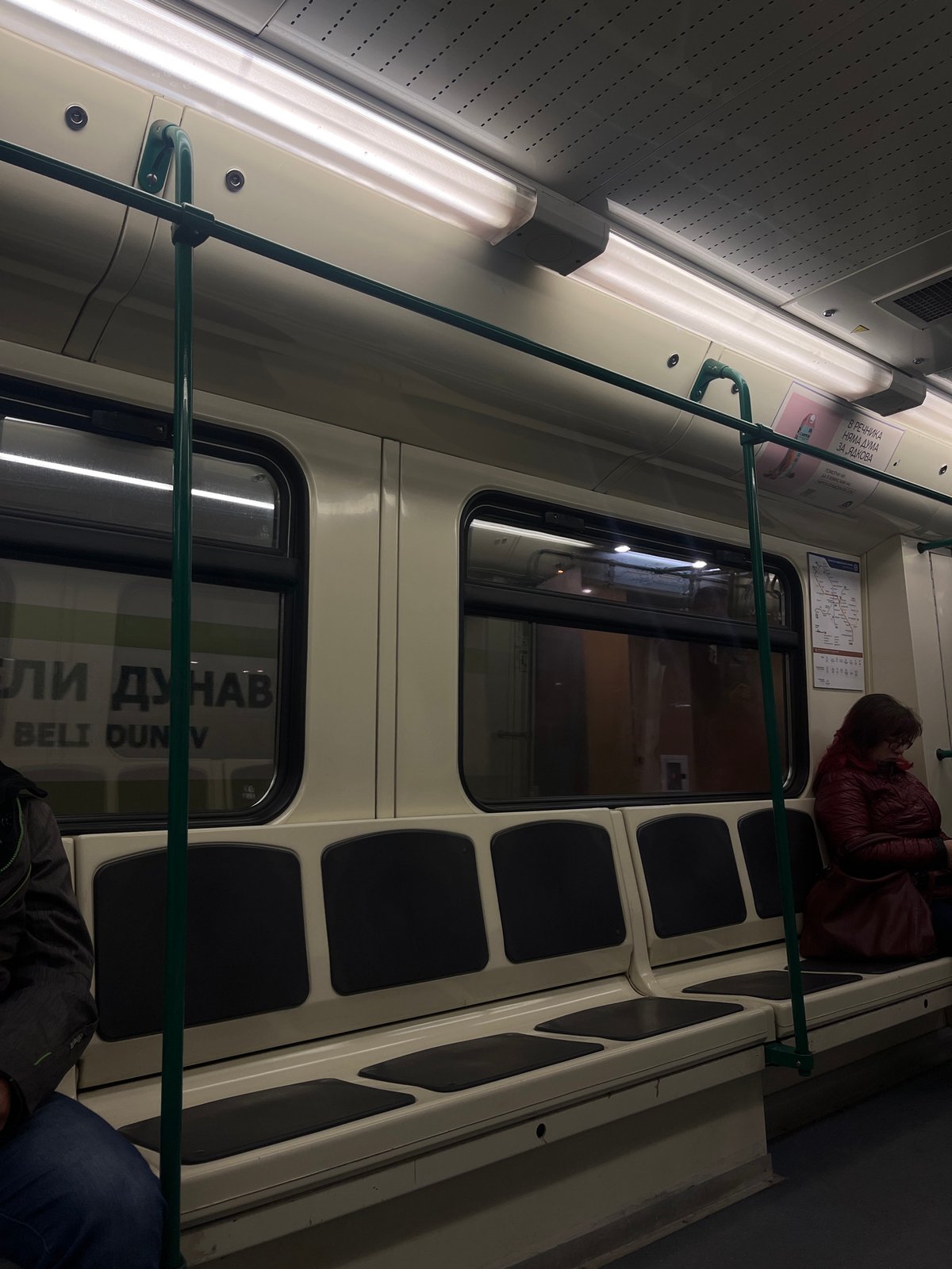 Passenger spotted on train wearing athletic clothing
