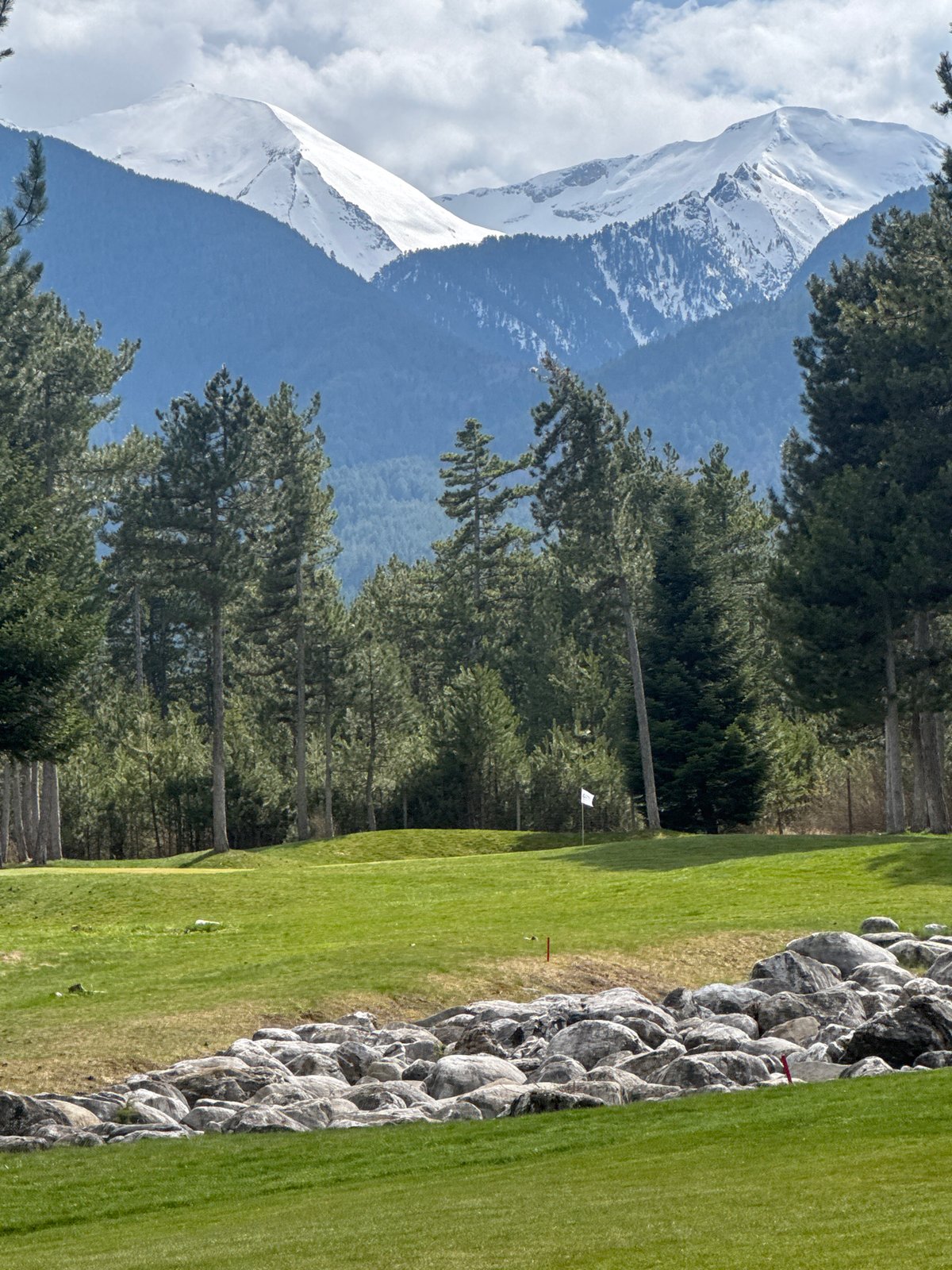 Golf course view captured in Razlog, Bulgaria