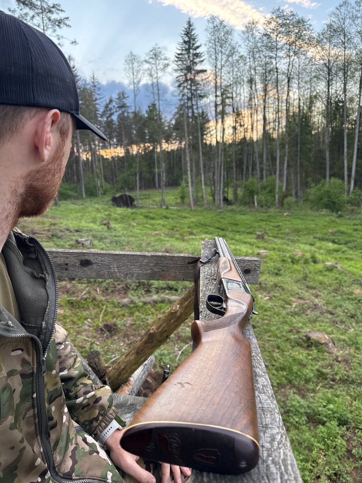 Man with shotgun observed at outdoor location