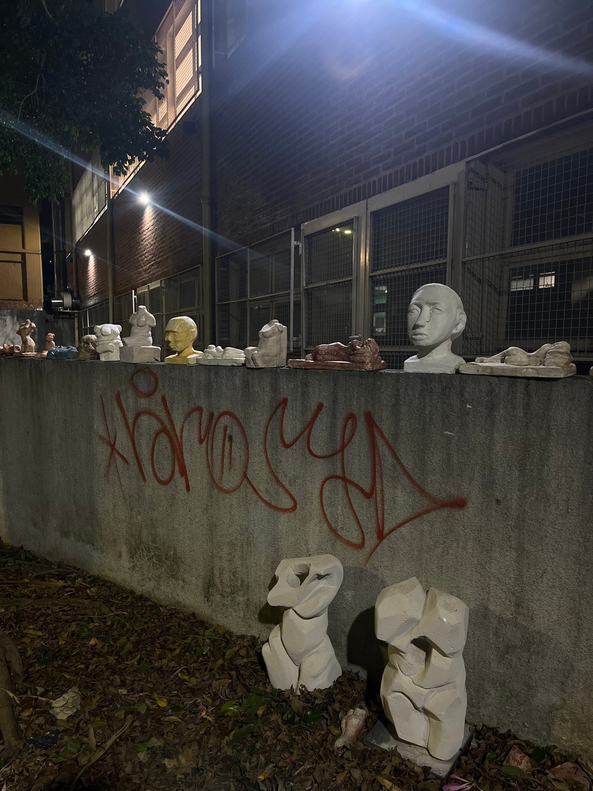 Nighttime art and urban scenes documented across Buenos Aires