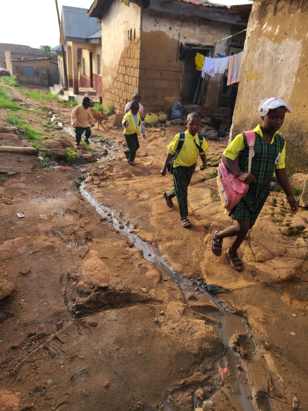 Morning scenes: motorcycle repair, sports activities in Nigerian communities