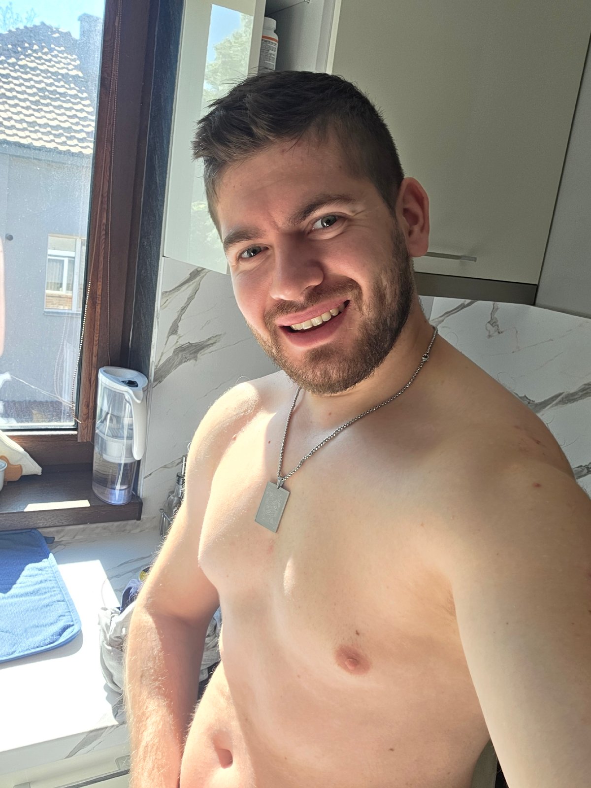 Man documents morning routine and flowers in Bulgarian village