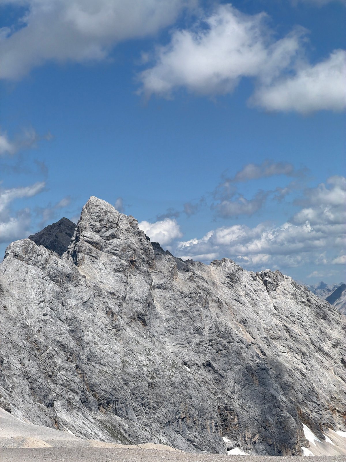 Zugspitze massif on a clear summer day