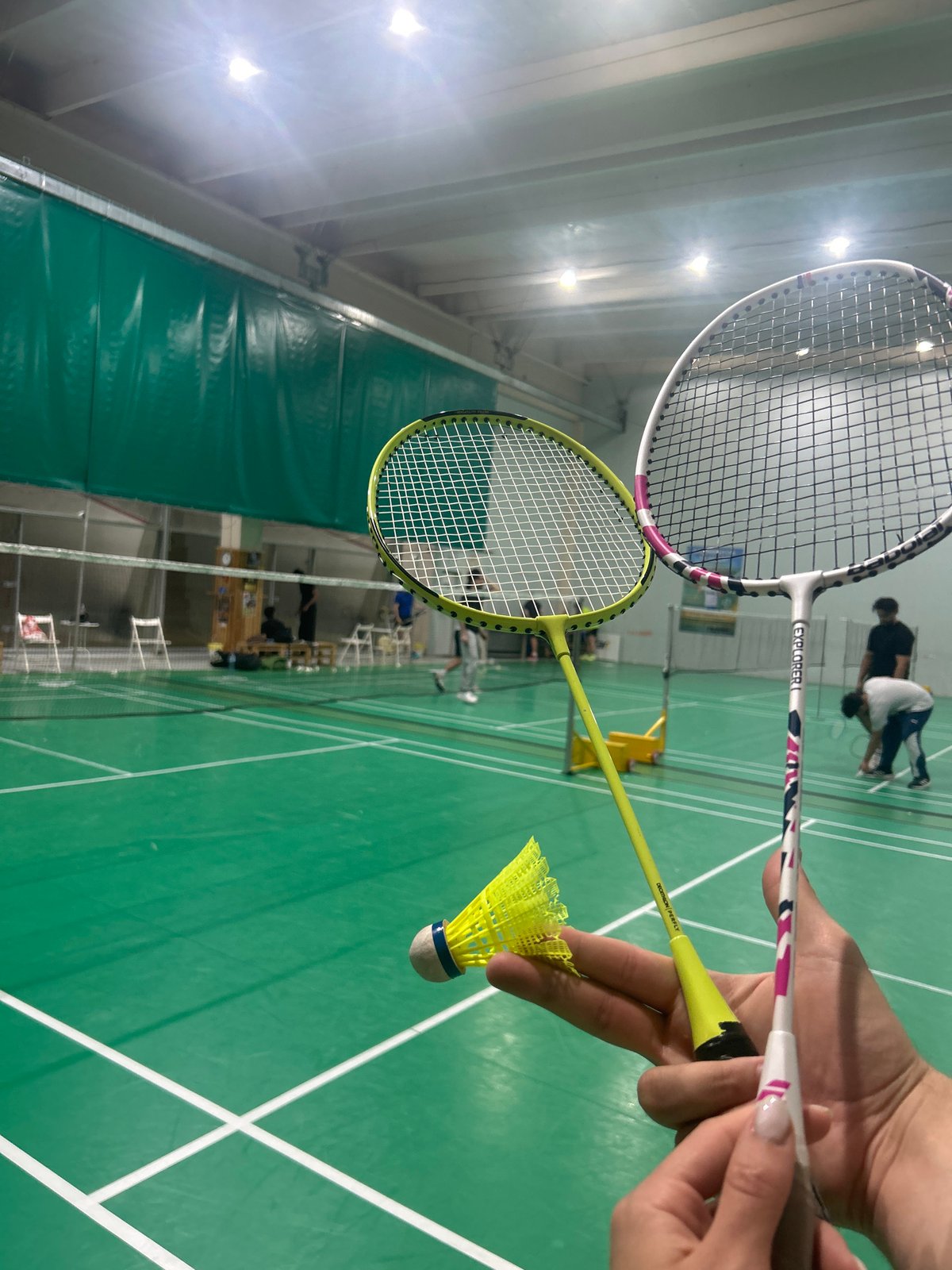 Badminton match played at indoor court in Sofia