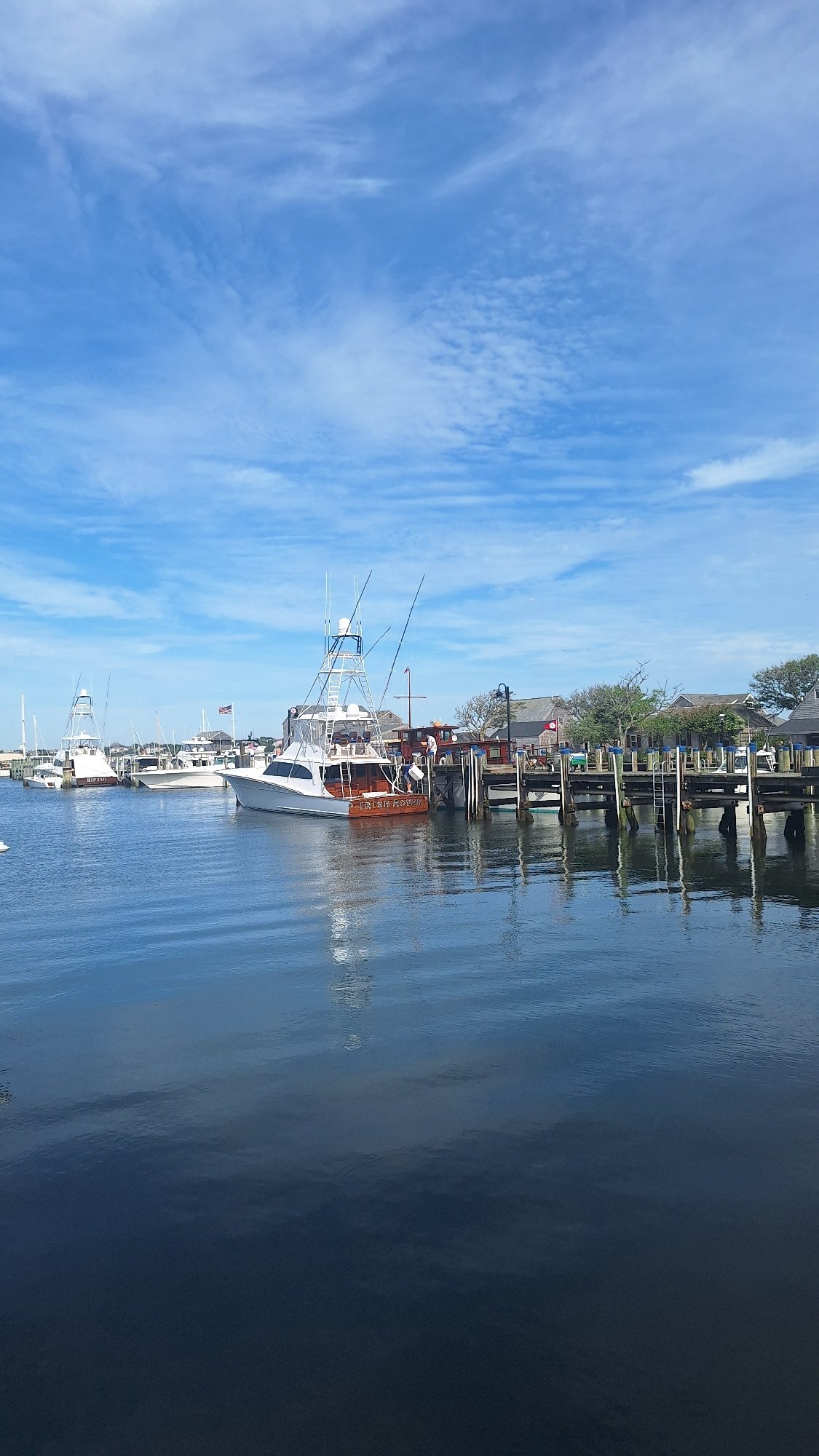 Evening harbor views across Nantucket's marina and waterfront