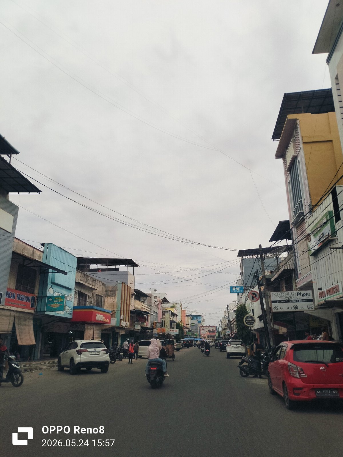 Morning street life documented in Lhokseumawe, Indonesia