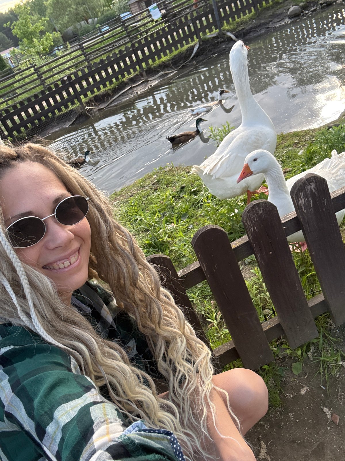 Person takes selfie outdoors in Шебунино, Russia