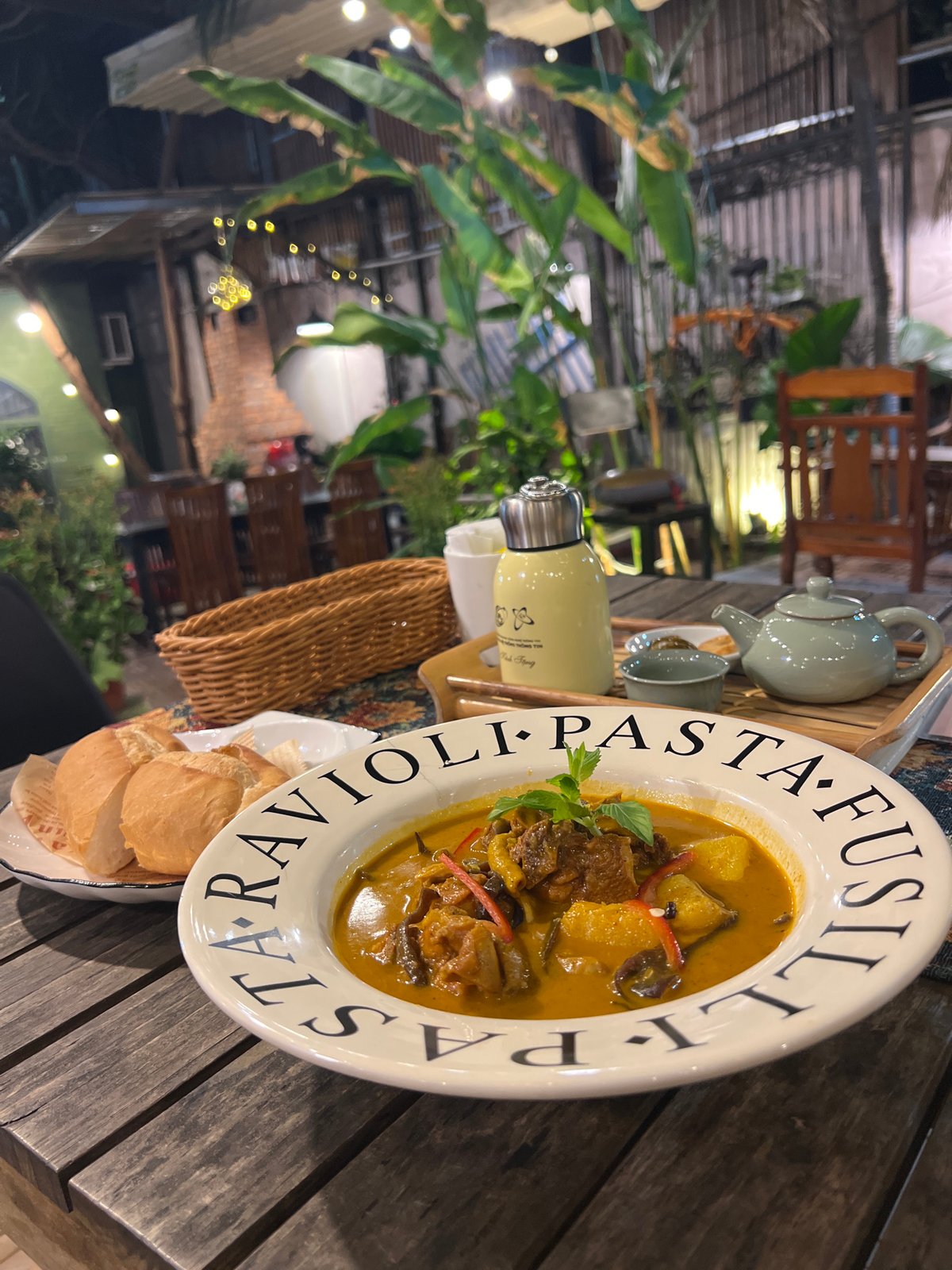 Tropical cafe scene documented in Nha Trang, Vietnam