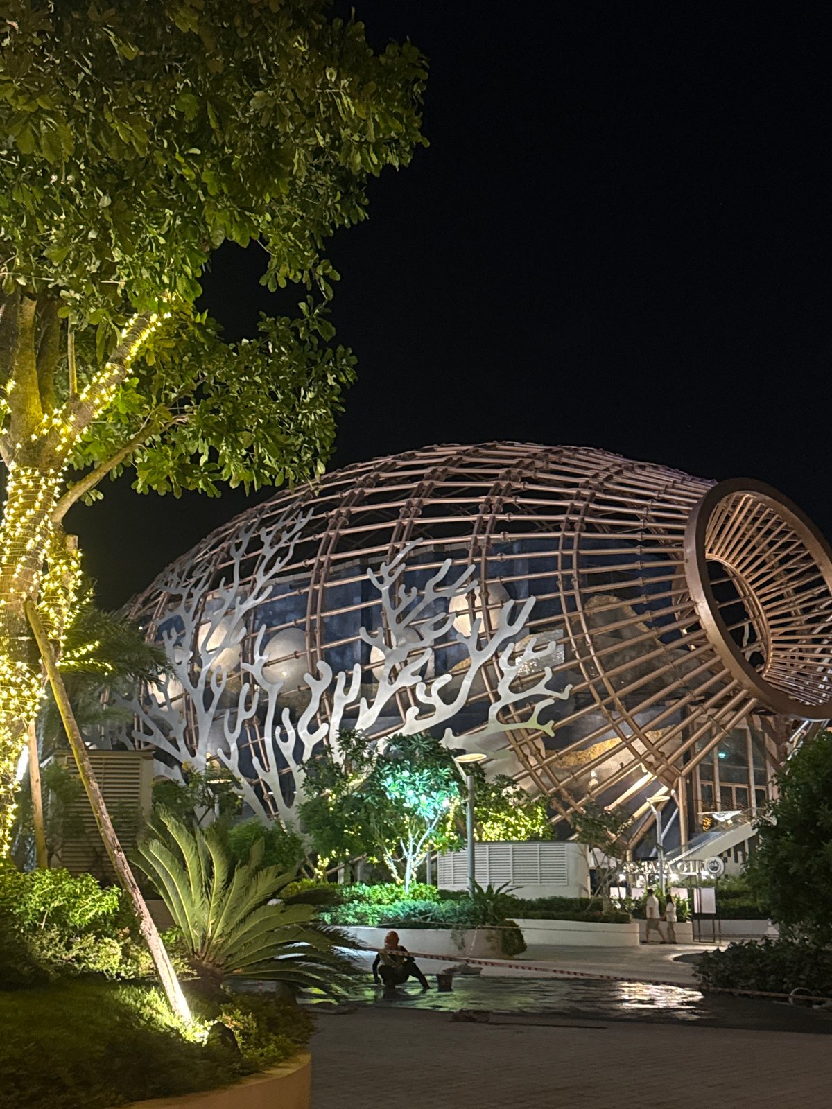 Nha Trang entertainment complex lit up at night