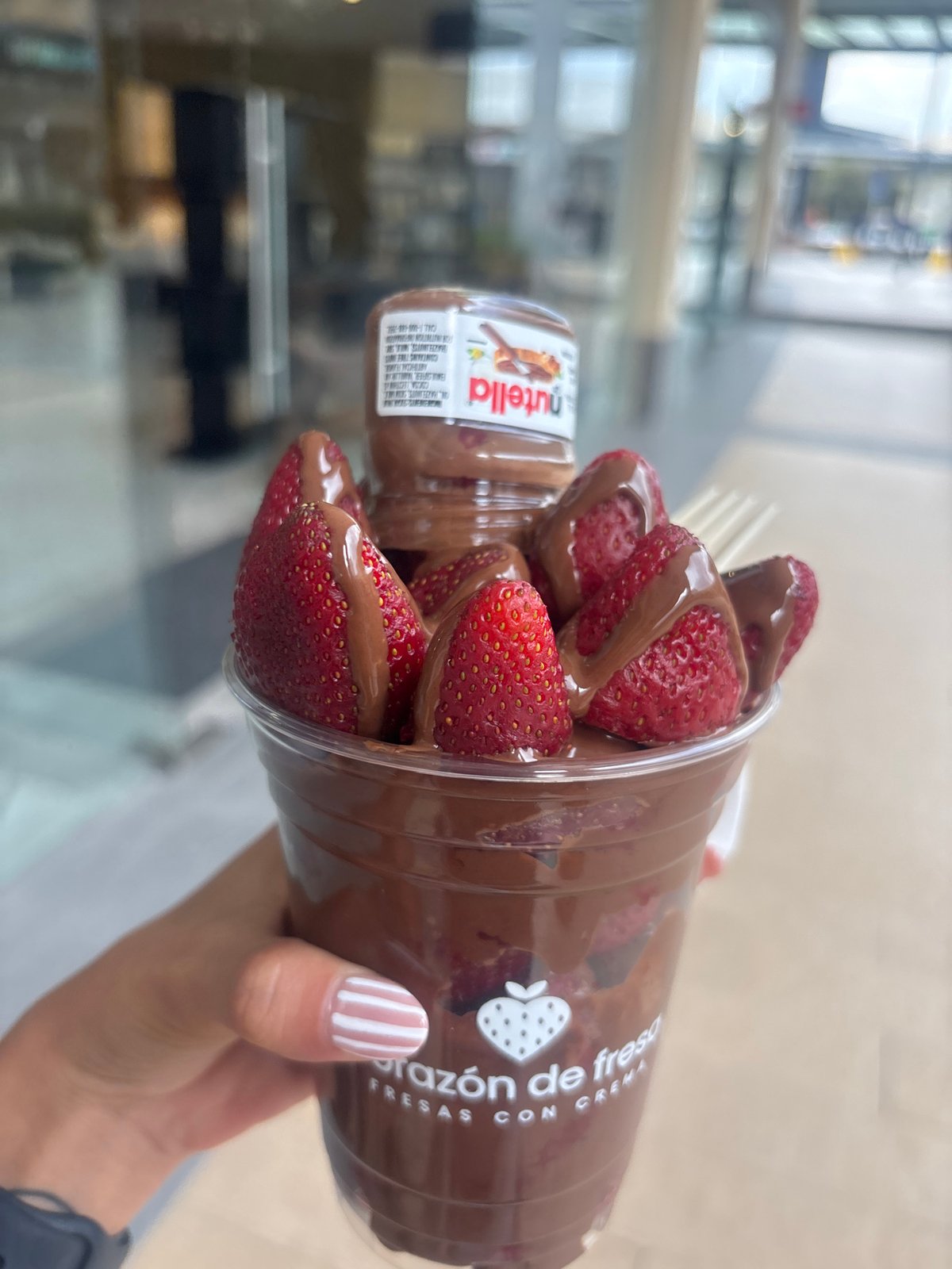 Evening meal of fish tacos and chocolate strawberries in Puebla
