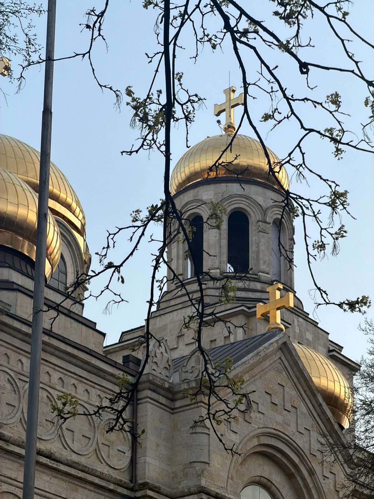 Observer documents historic architecture across central Varna, Bulgaria
