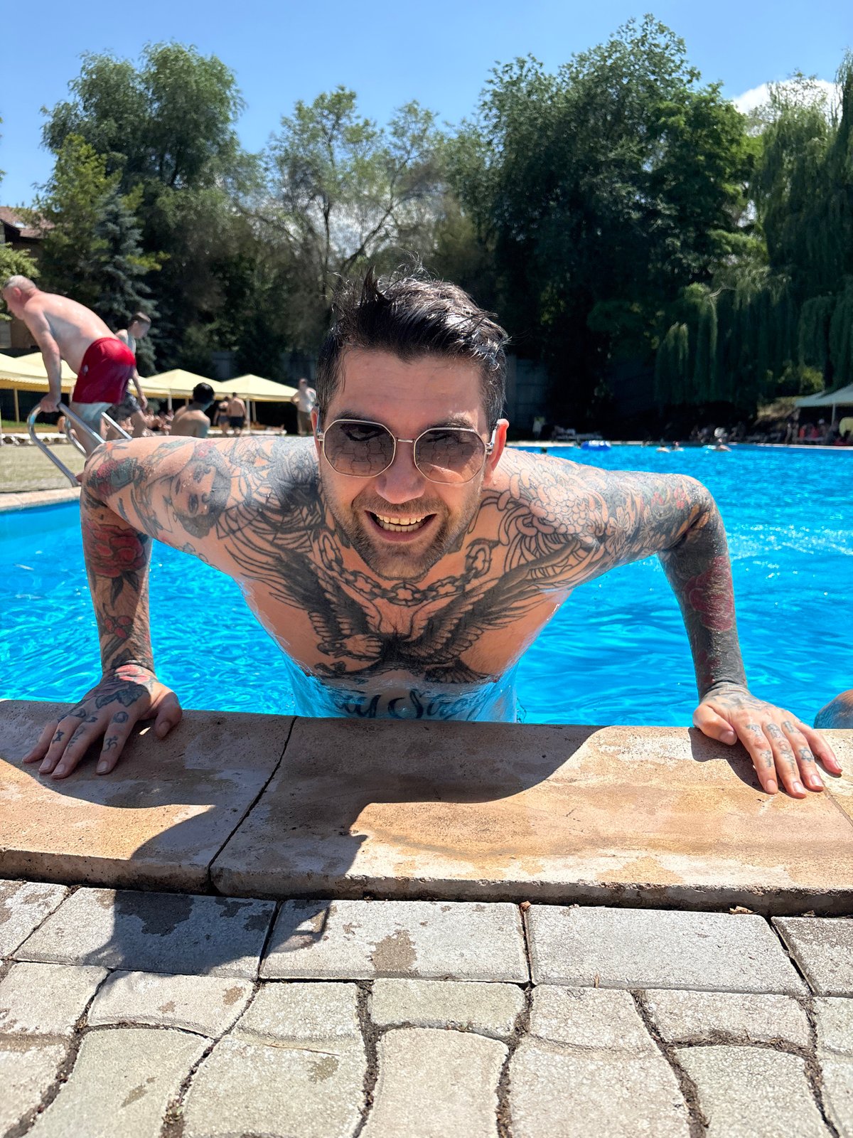 Summer pool day at Almaty aquatic center