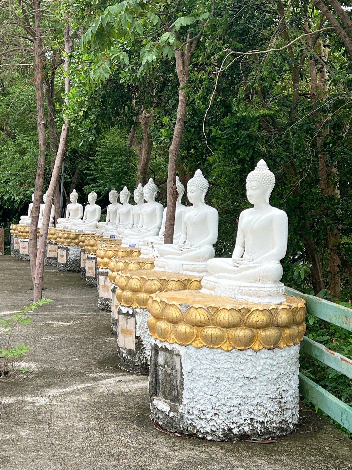 Buddhist temple complex documented in Thailand morning hours