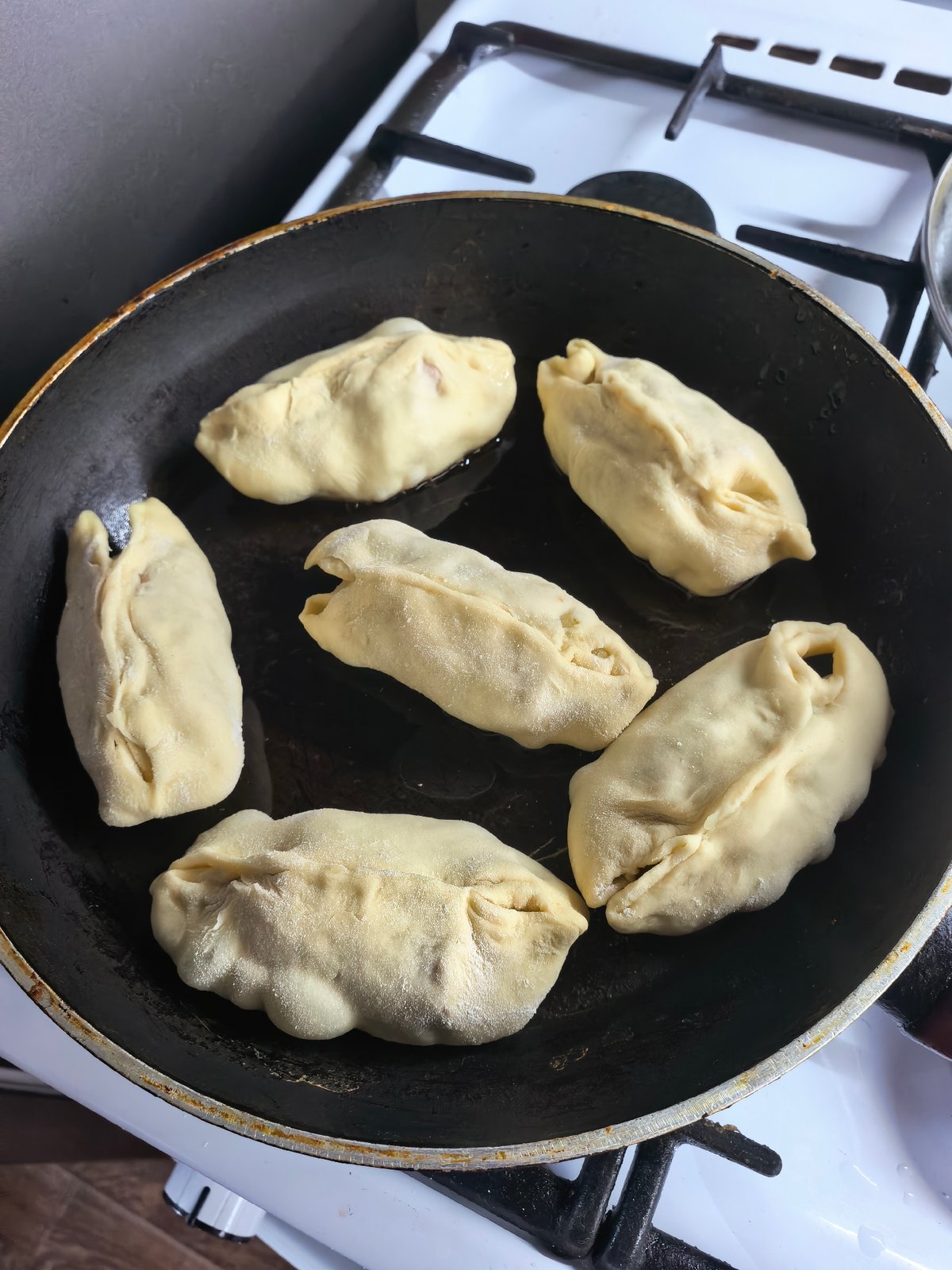 Early morning dumpling preparation captured in Sterlitamak kitchen
