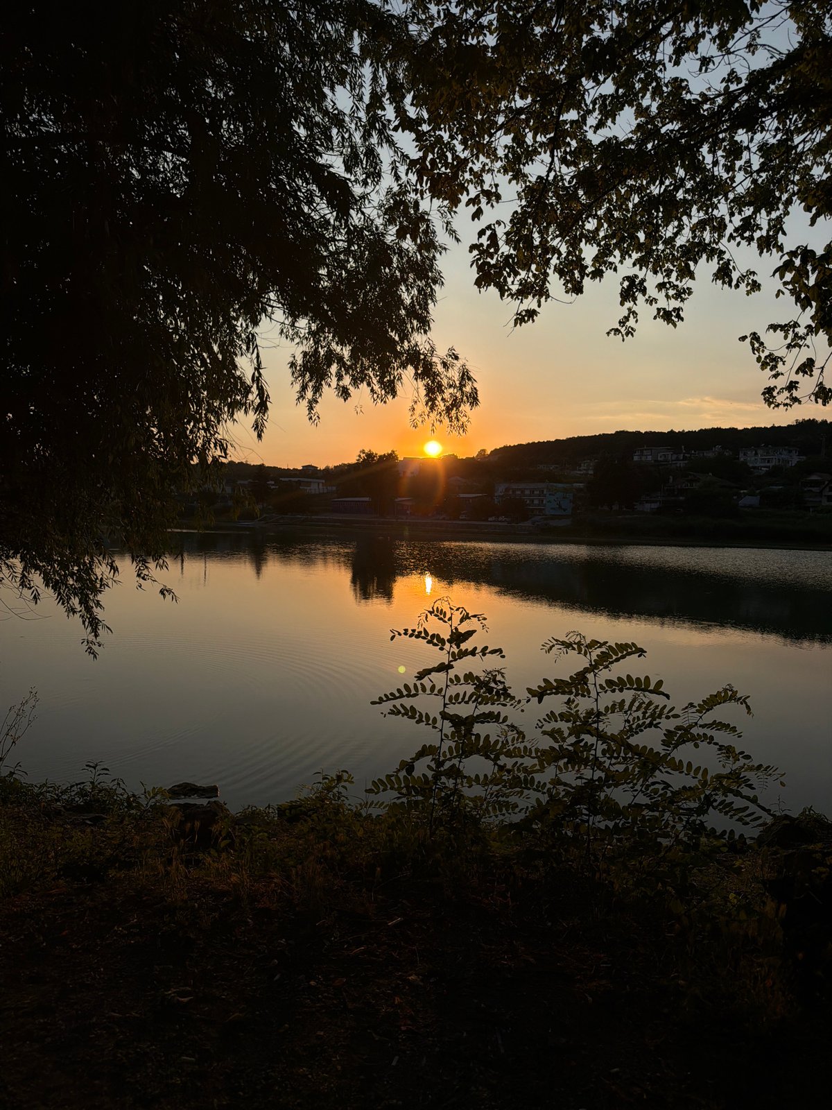 Riverside campsite evening in Nikolovo, Bulgaria