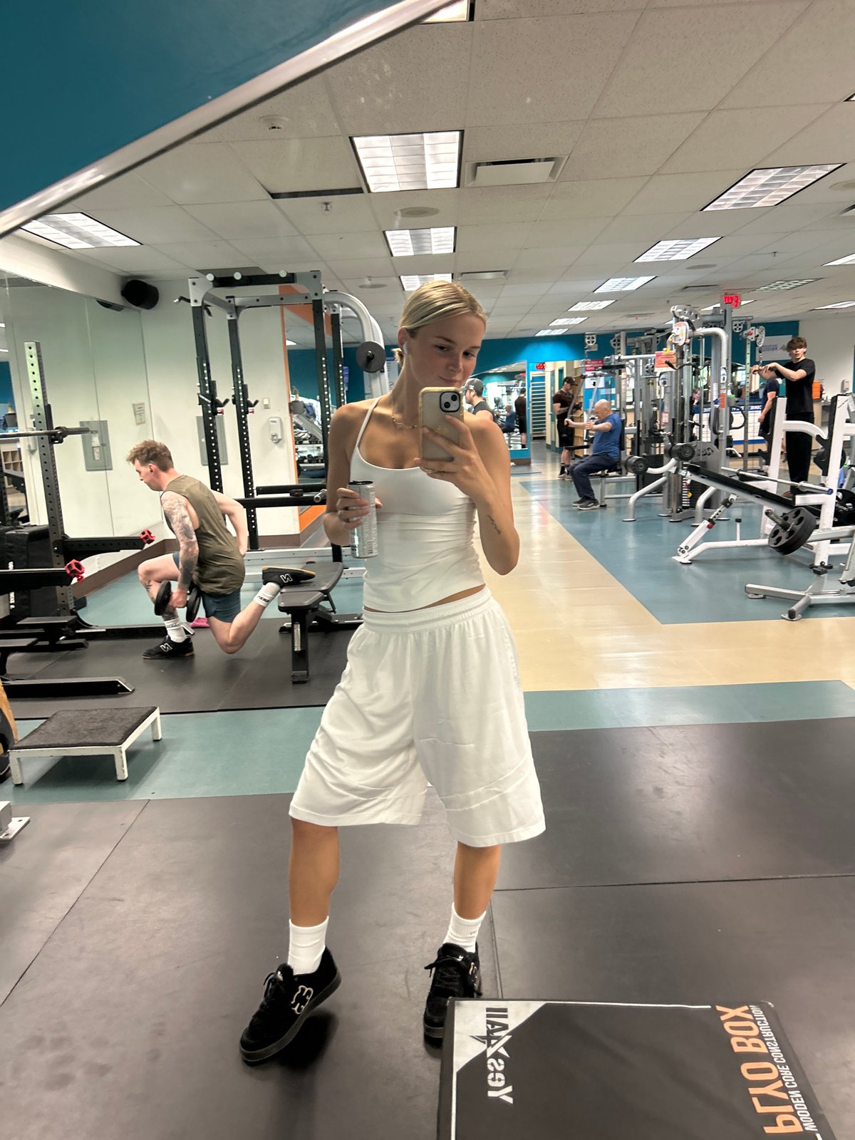 Gym selfie session in Whistler, multiple angles