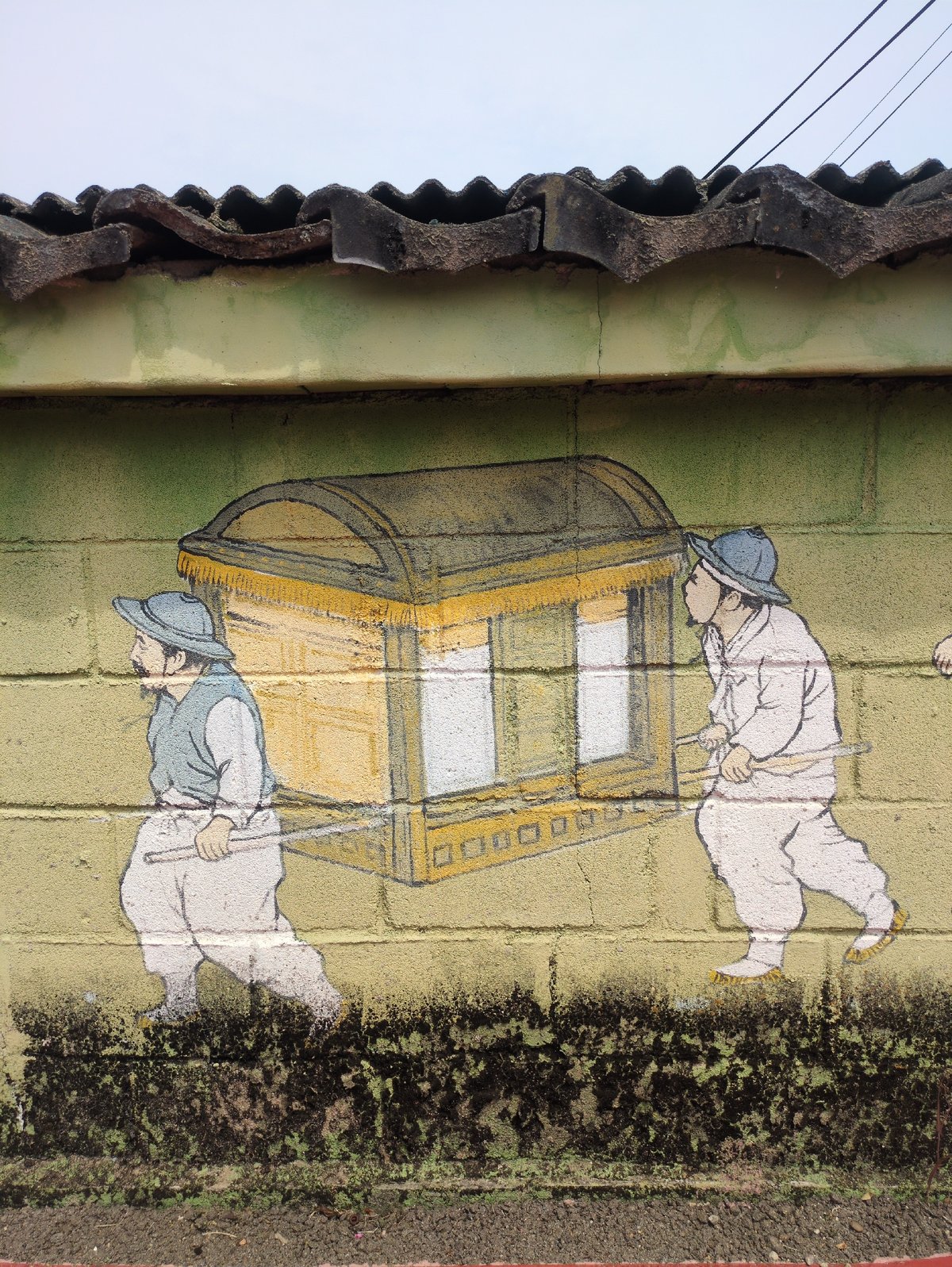 Early morning rural documentation captures Korean village murals and landscapes