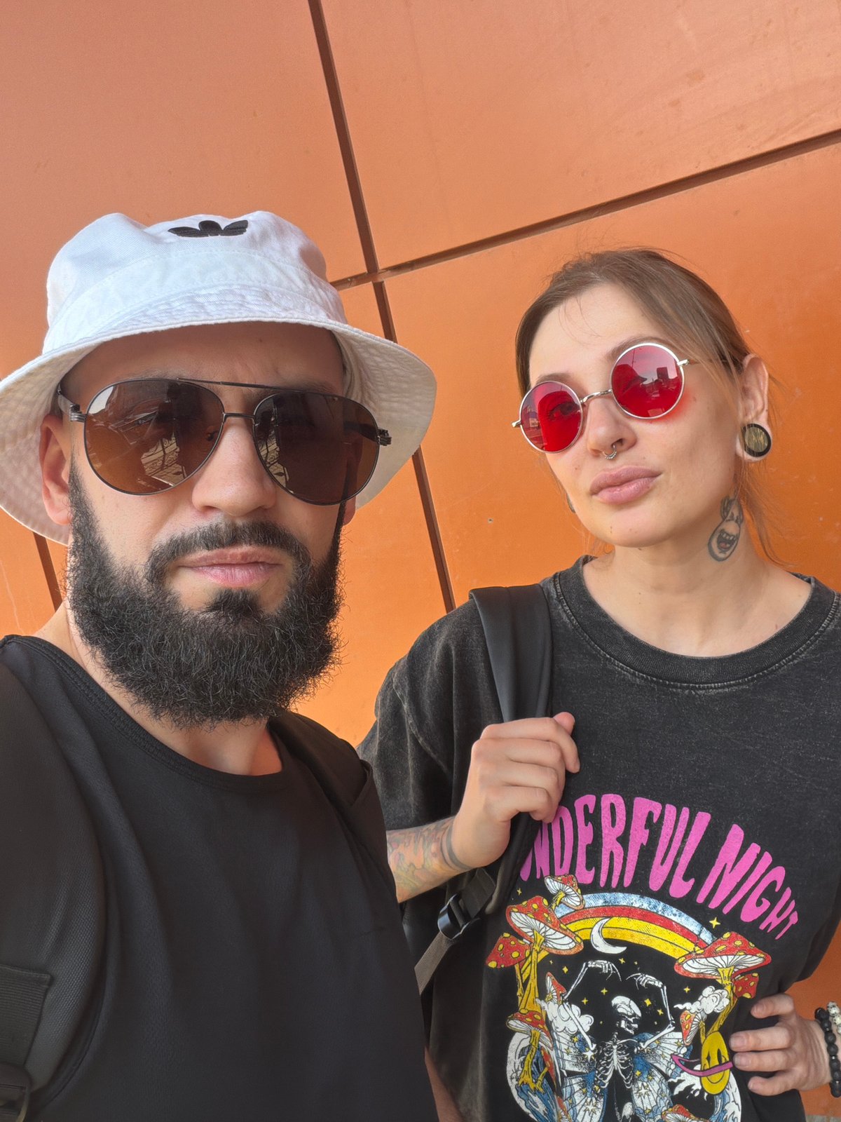Selfie moment in Norilsk on a summer day