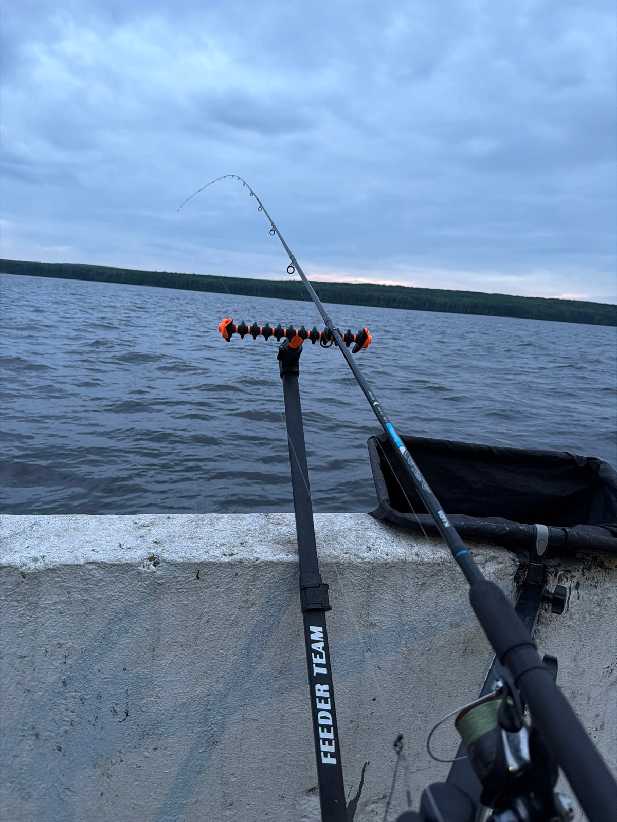 Evening fishing documented along Kama River in Chaikovsky, Russia