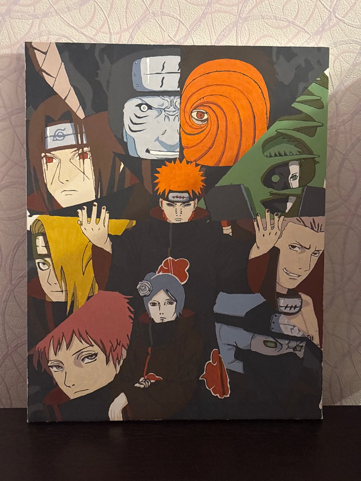 Fan creates Naruto anime character painting in Perm, Russia