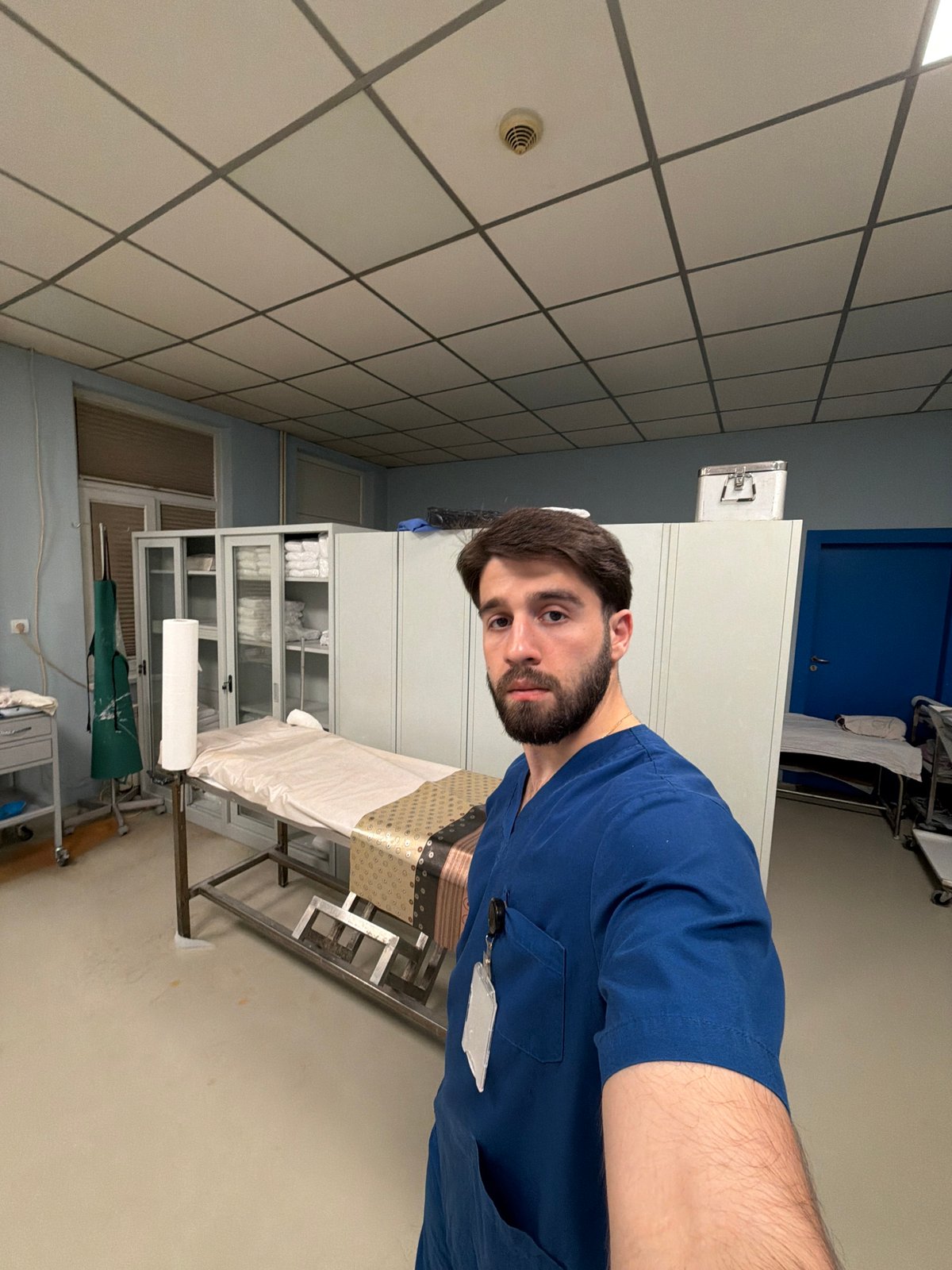 Healthcare worker in medical examination room, Sofia