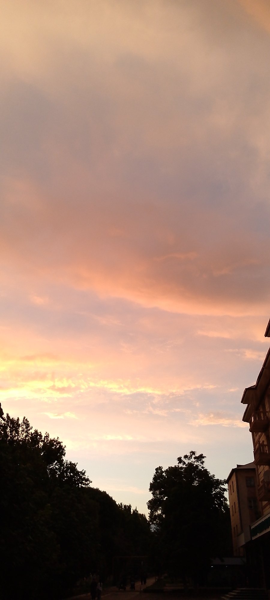 Soft sunset colors over Angren, Uzbekistan