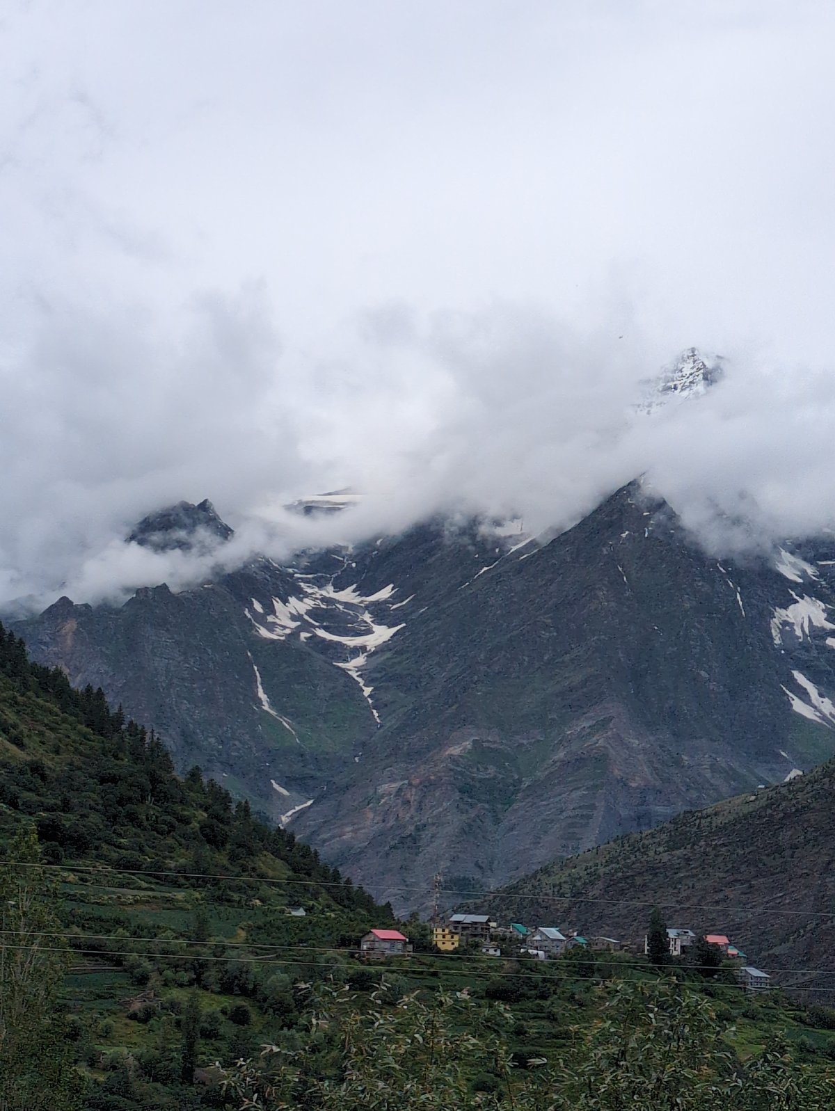 Overcast morning in Keylang, a Himalayan town going about its day