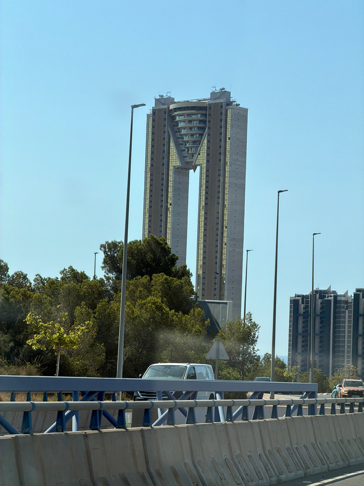 Benidorm skyline and streets, InTempo towers in view