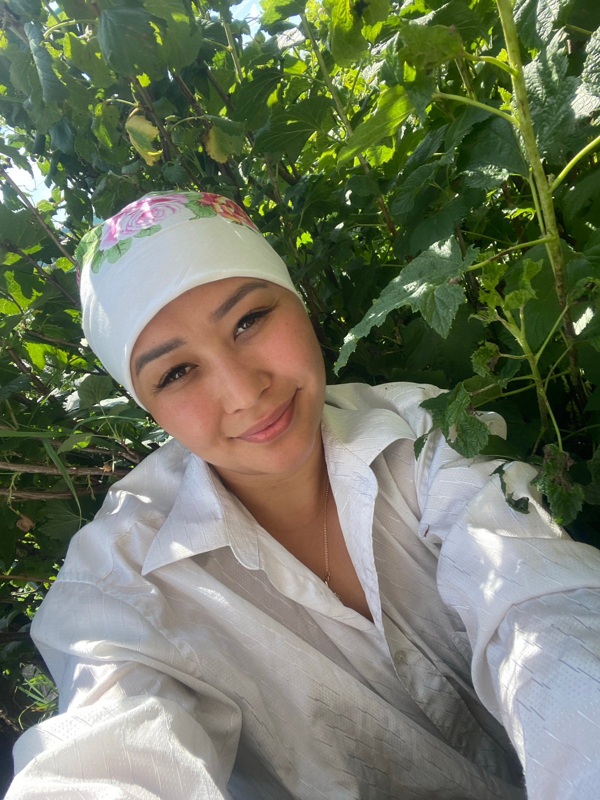 Picking blackcurrants in a Russian village garden