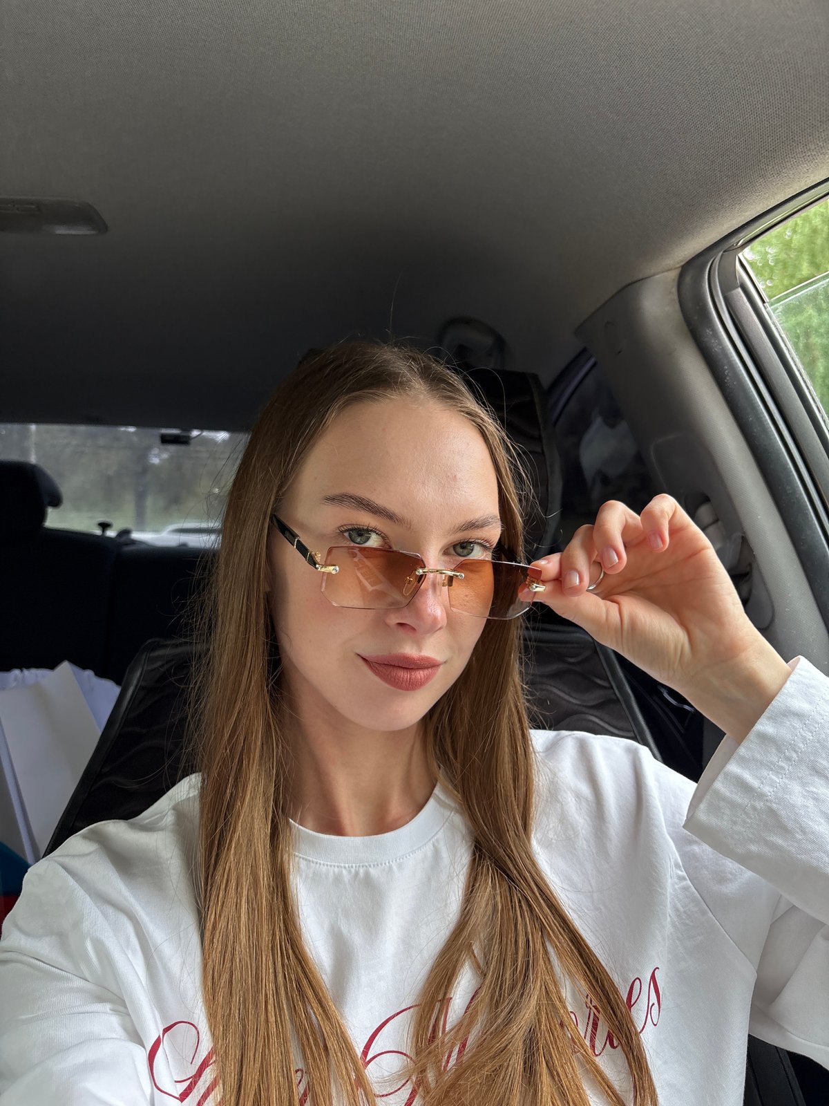 Woman documents morning routine with selfies across Perm locations