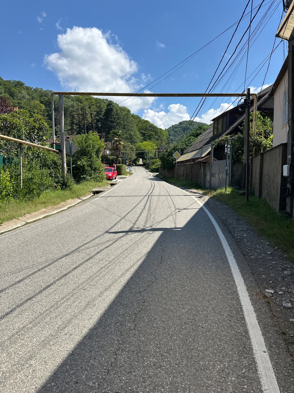 Street-level summer morning scenes across Sochi neighborhoods