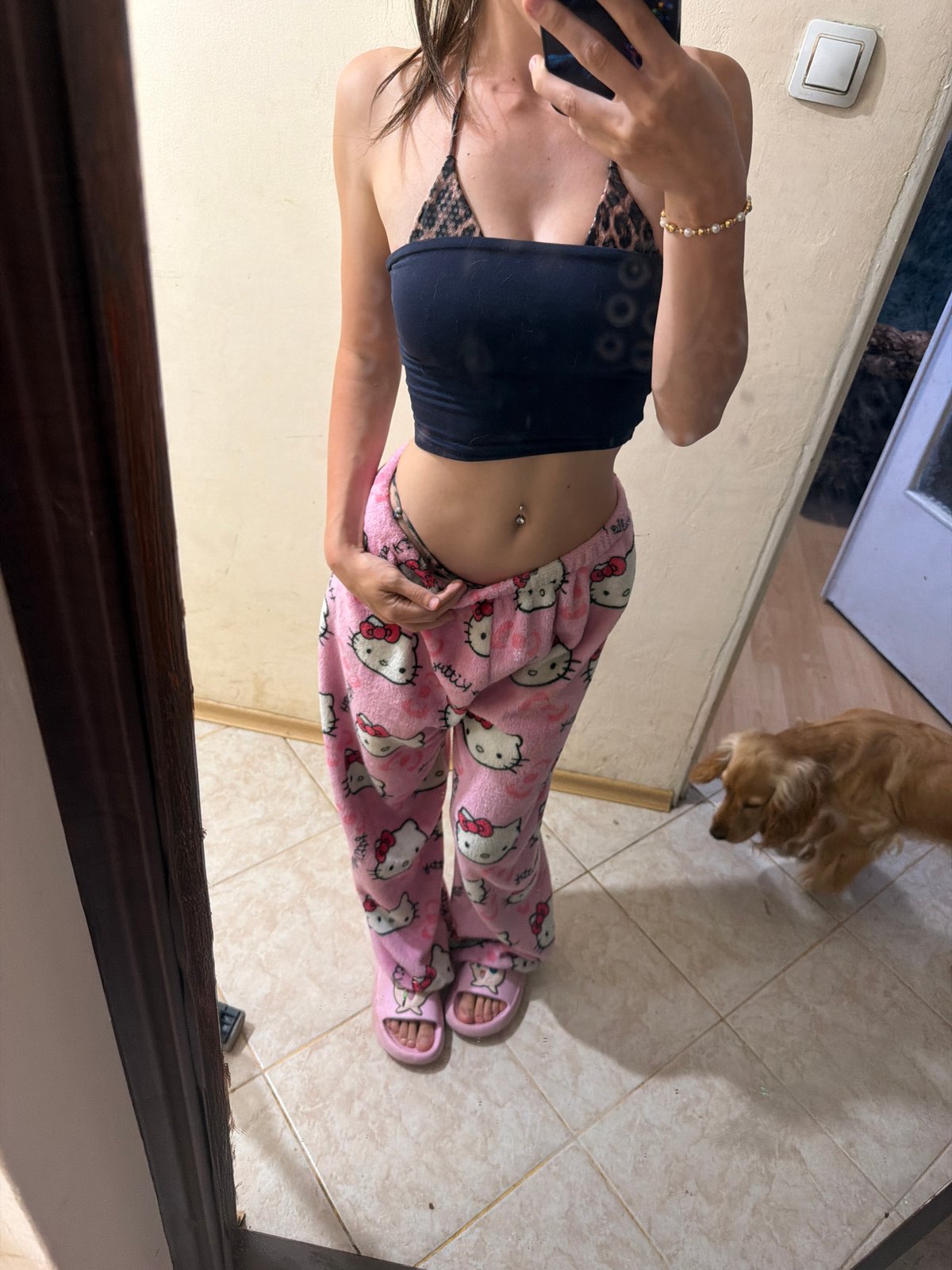 Casual evening at home in Sofia with pets and accessories