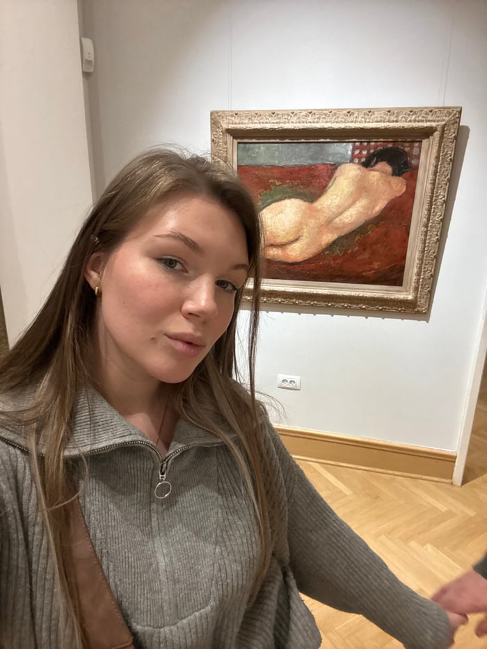 Museum visitors explore art collections in Belgrade galleries