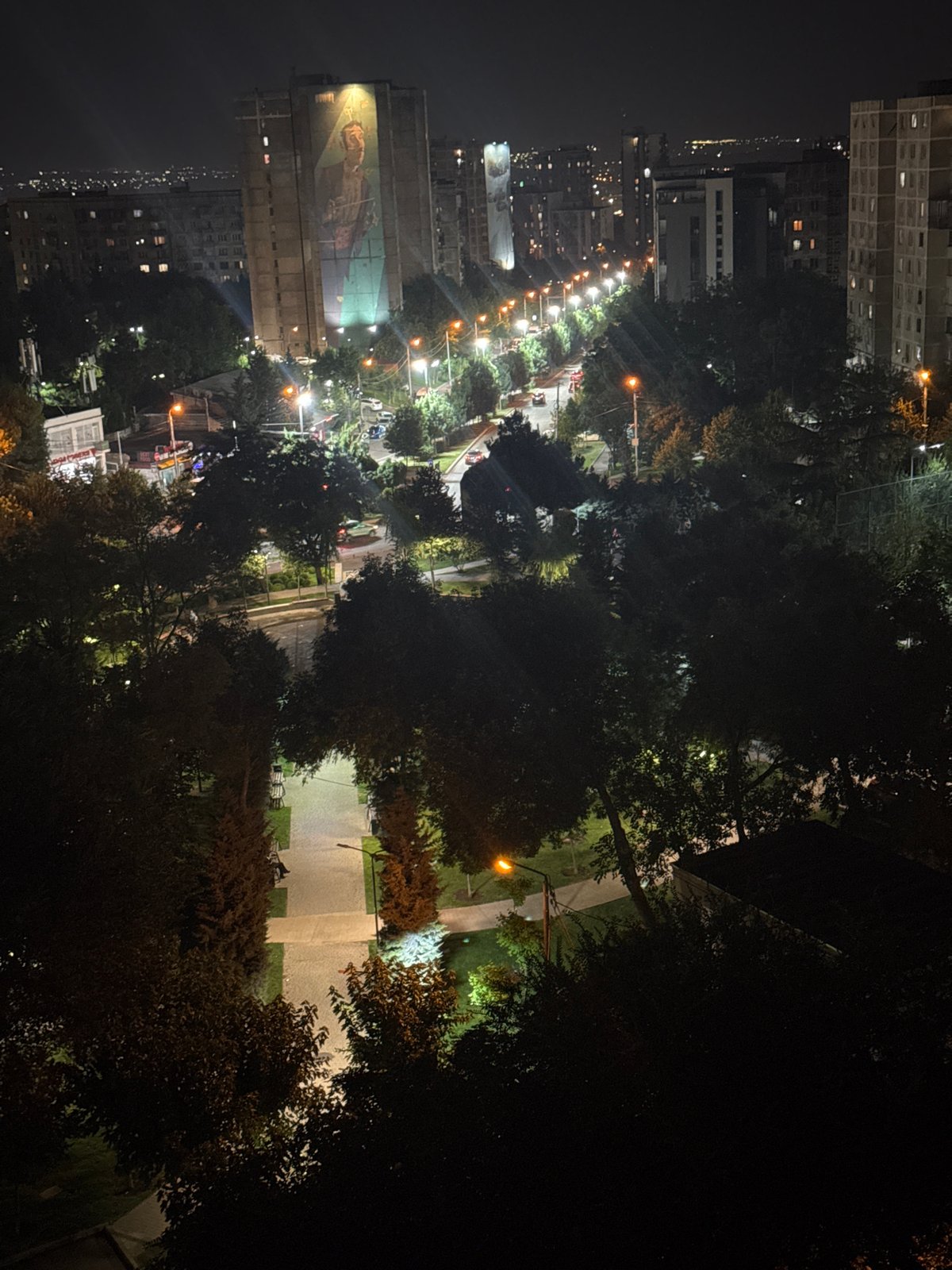 Tbilisi after dark: boulevards, Soviet blocks, and city lights