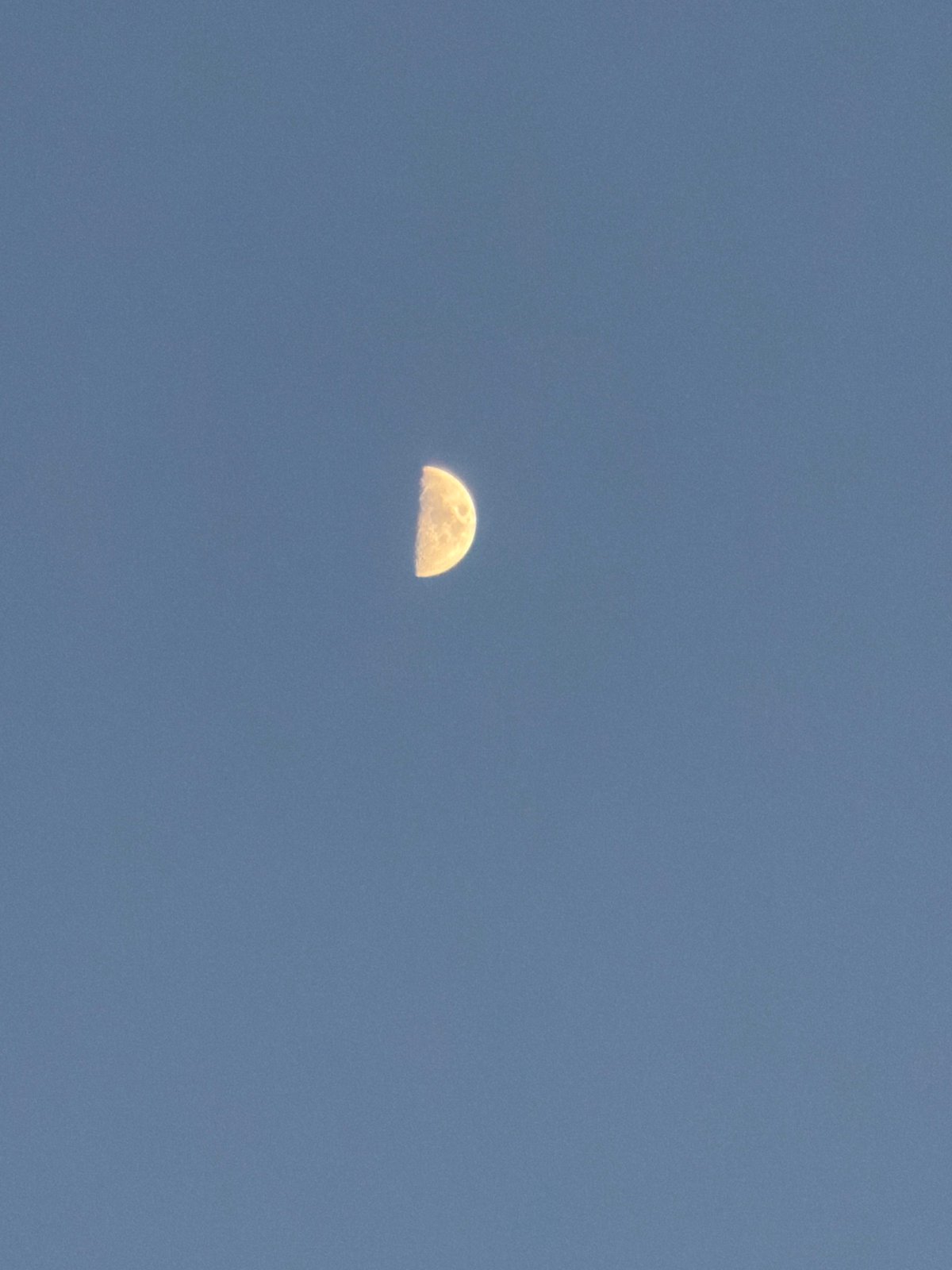 Daytime moon sighting and hookah session documented simultaneously