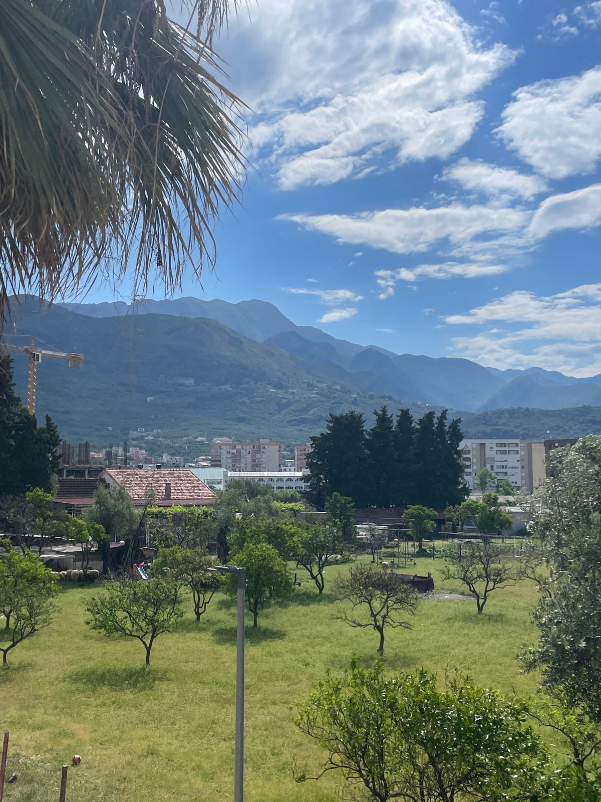 Morning views captured of Bar Montenegro's mountain cityscape