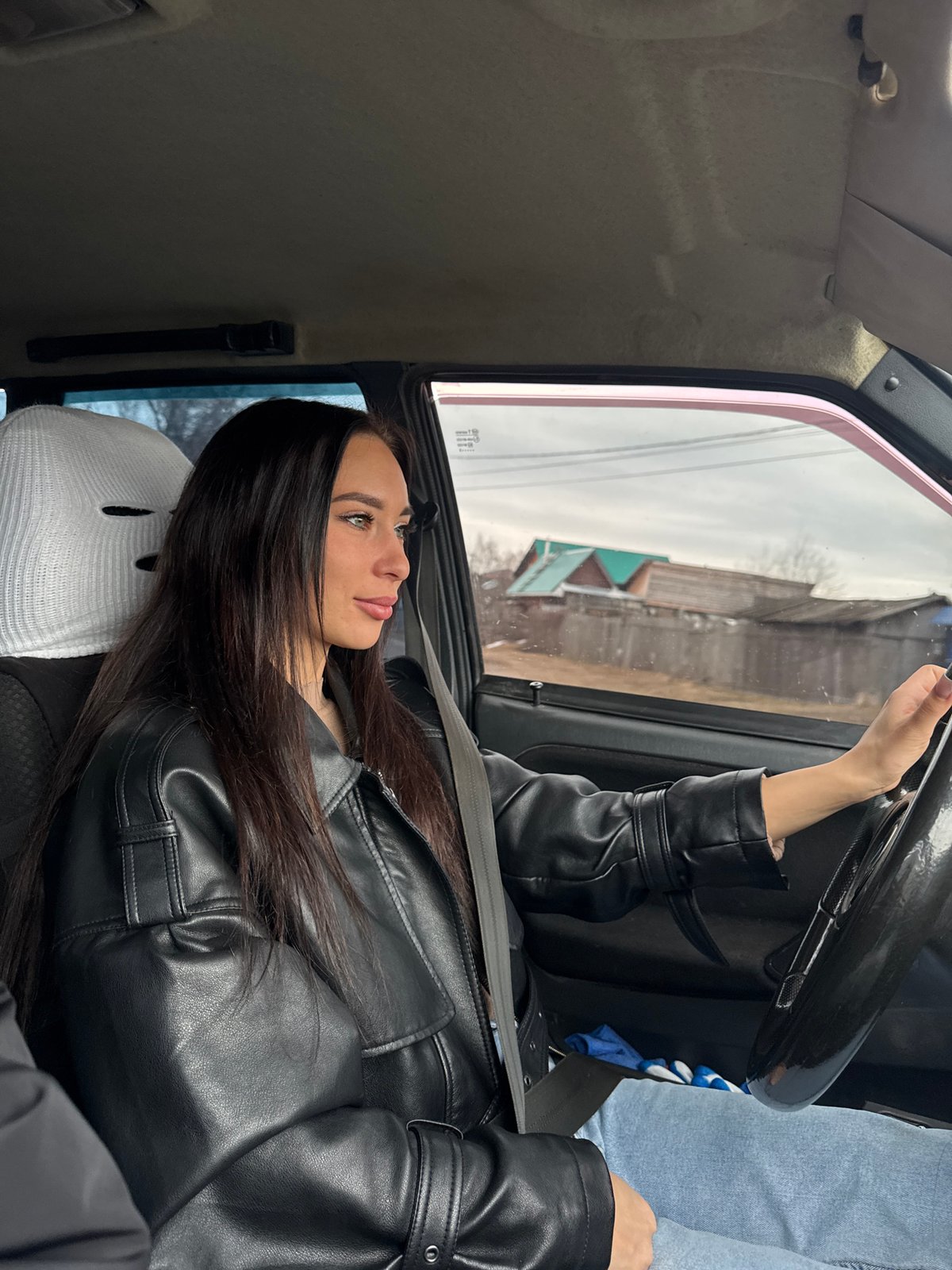Woman observed in vehicle during evening travel in Chaikovsky