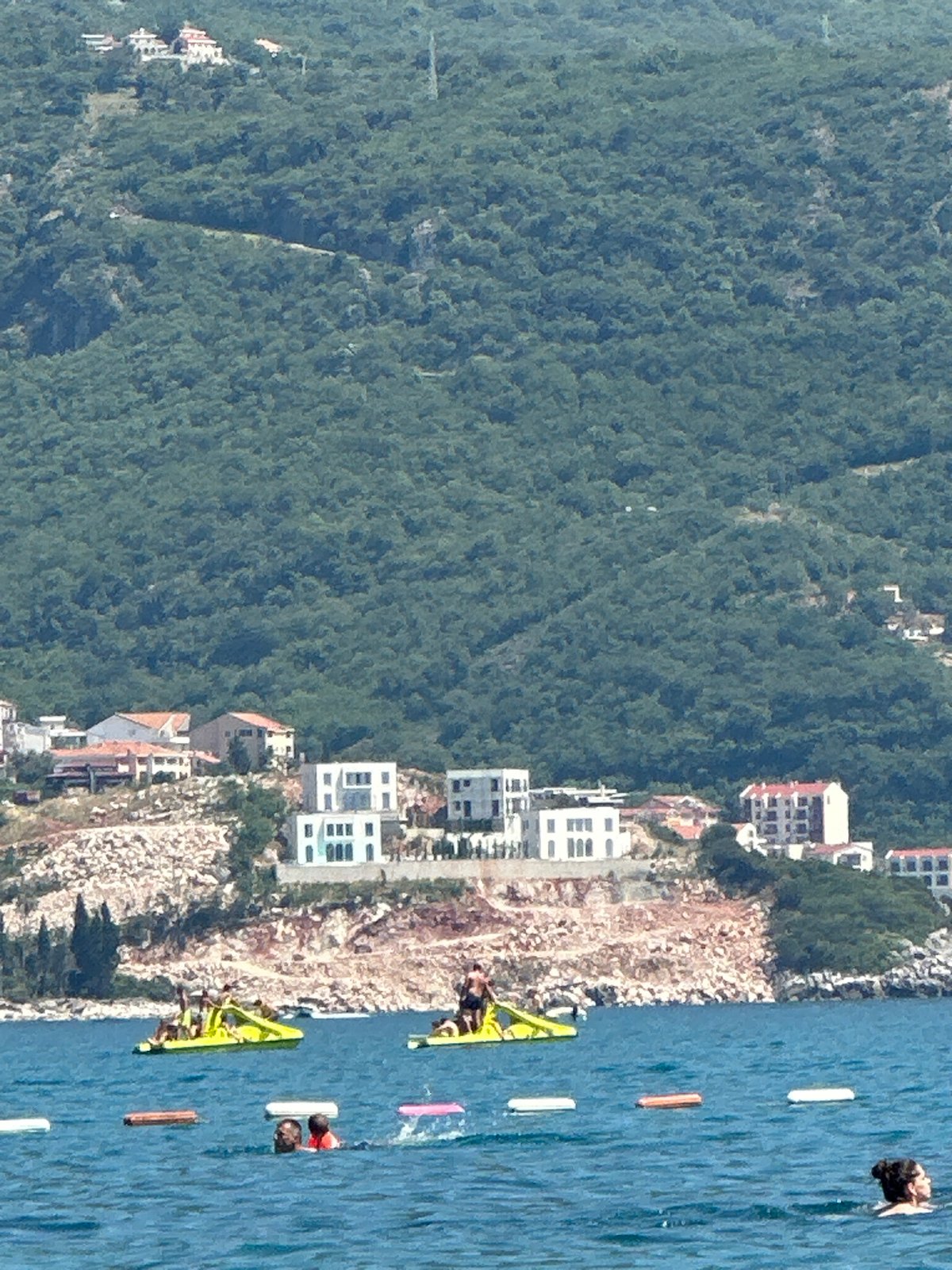 Afternoon swim and boat activity off the Boreti coast