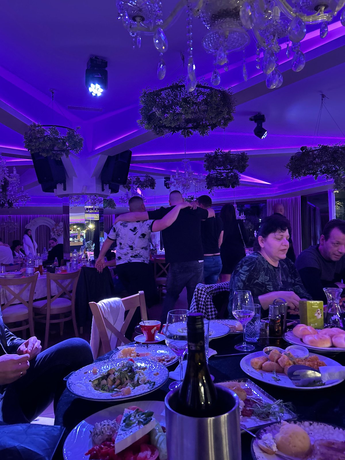 Evening diners gather at Blagoevgrad restaurant