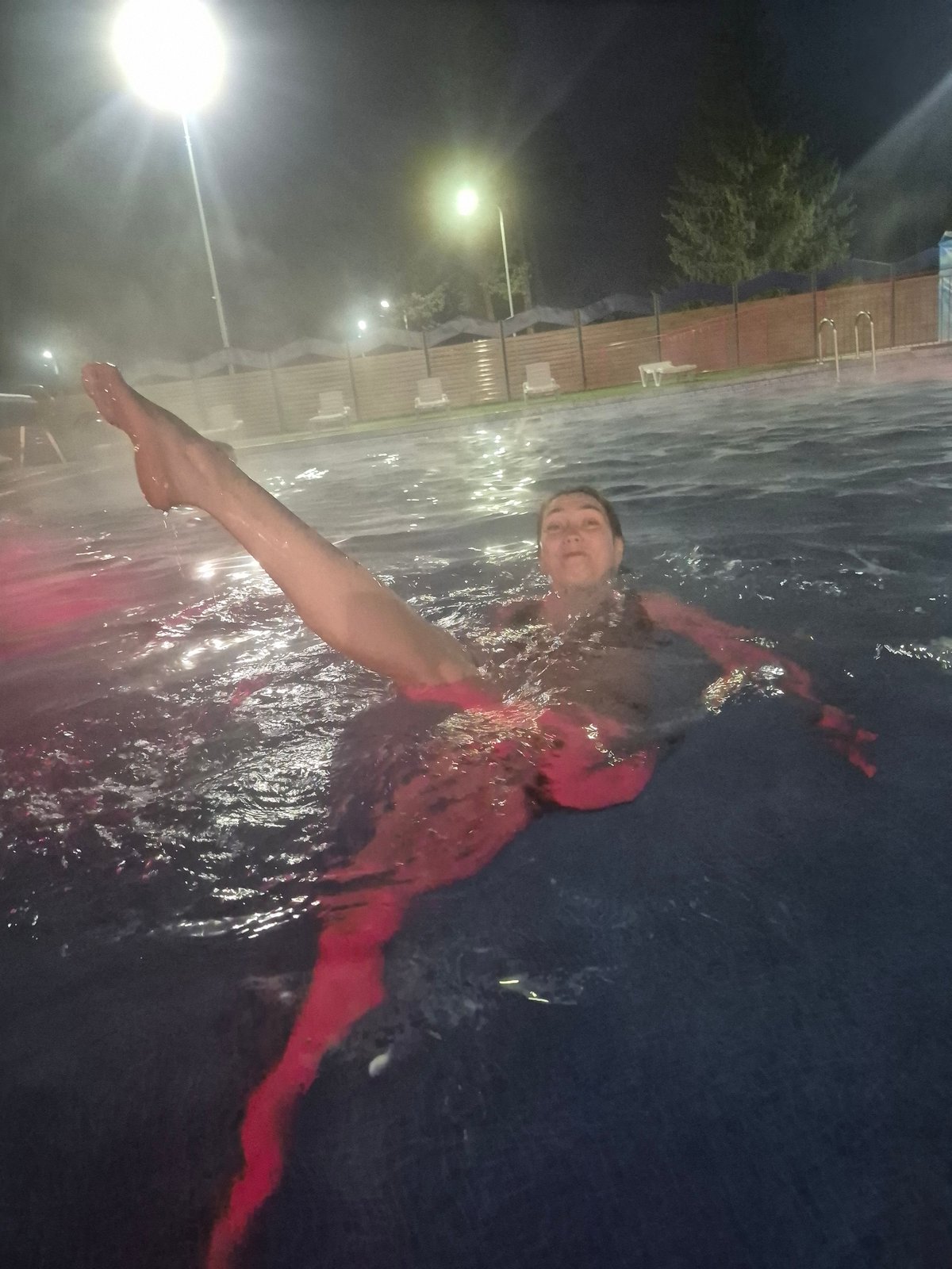 Evening swimming activities documented at Votkinsk pool facility