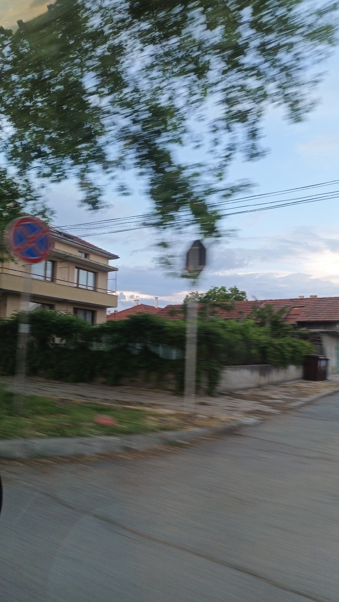 Residential street scene documented in Burgas, Bulgaria
