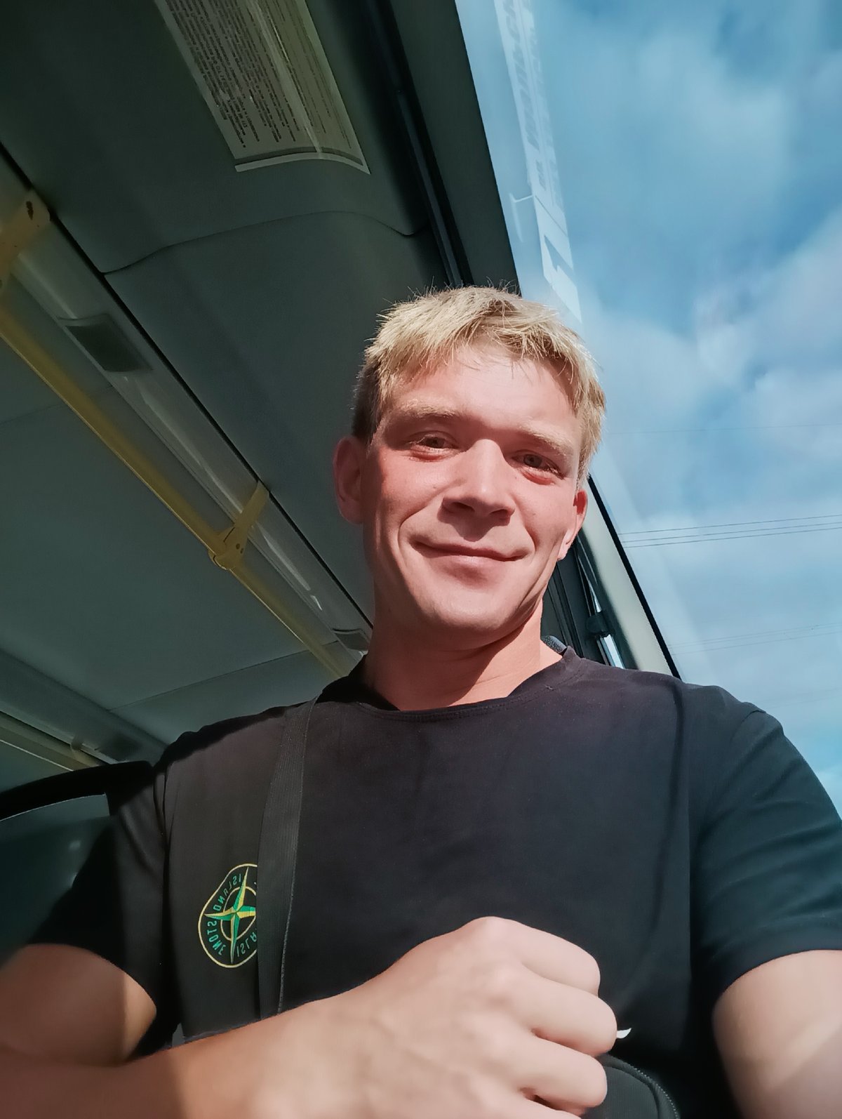 Selfies on public transit in Chaikovsky, Russia