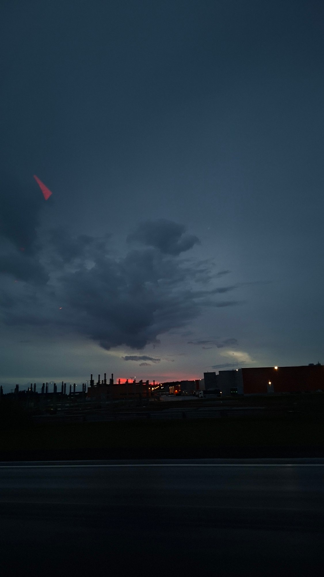 Dusk scenes captured on rural Belarus road
