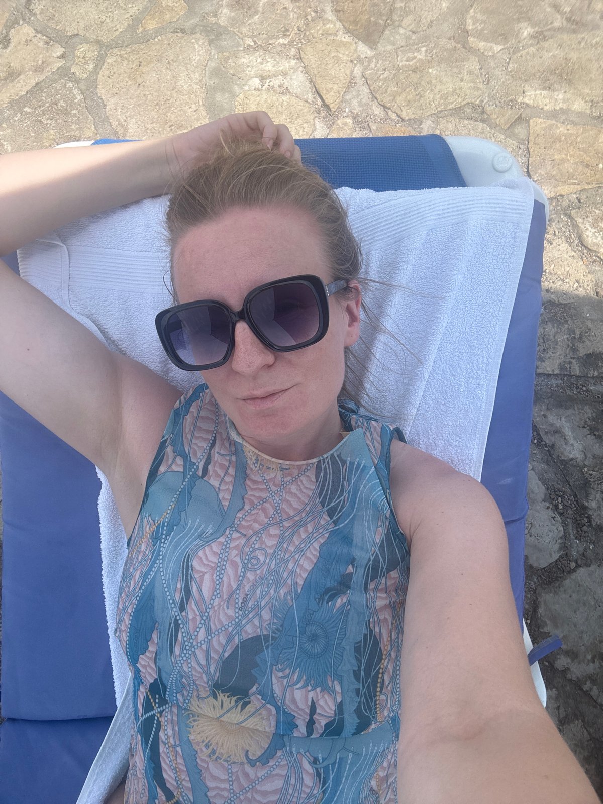 Sunny beach day on the Adriatic coast, Montenegro